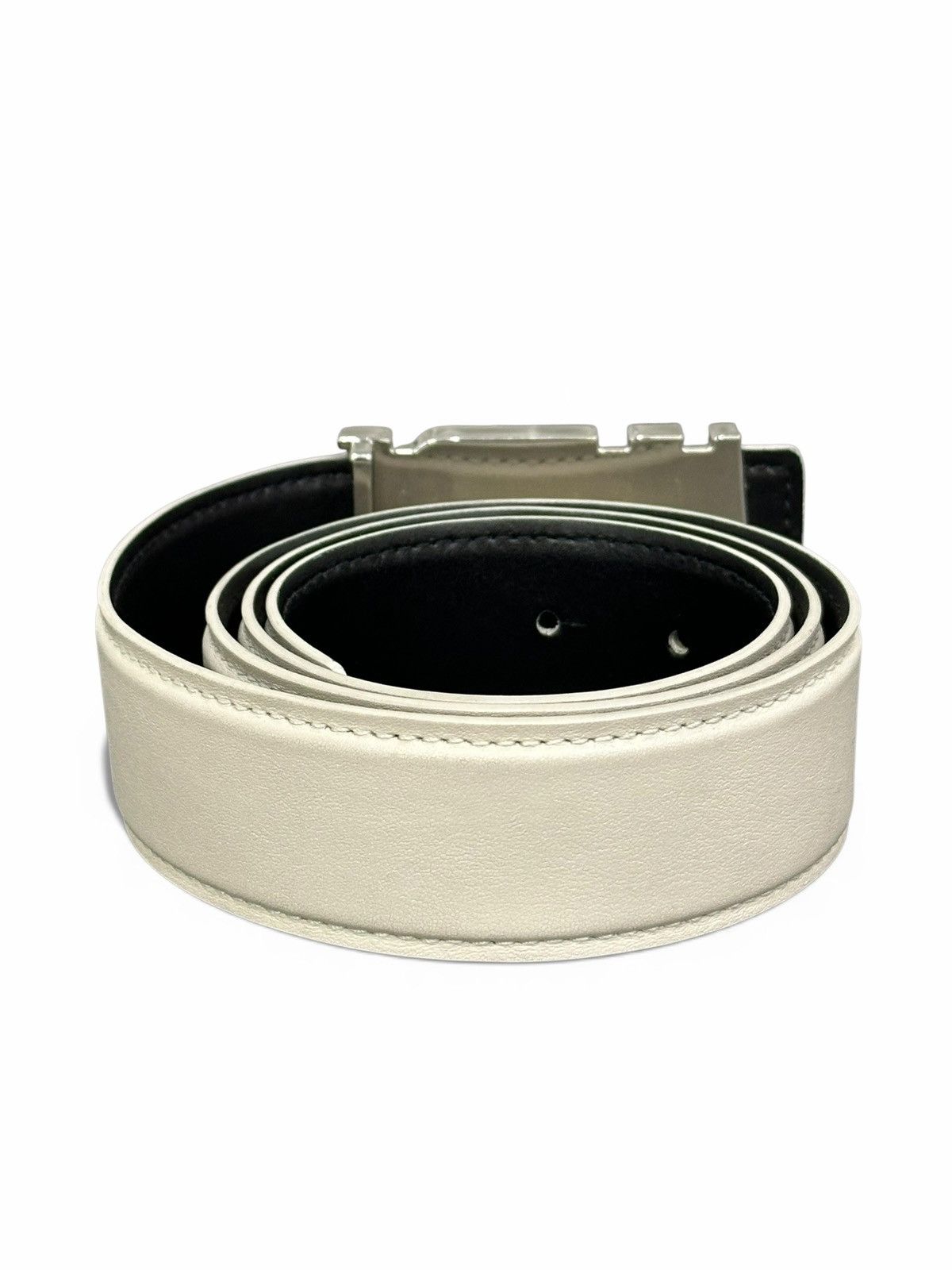 Amiri Amiri White Leather Belt Size 28 - 3 Thumbnail