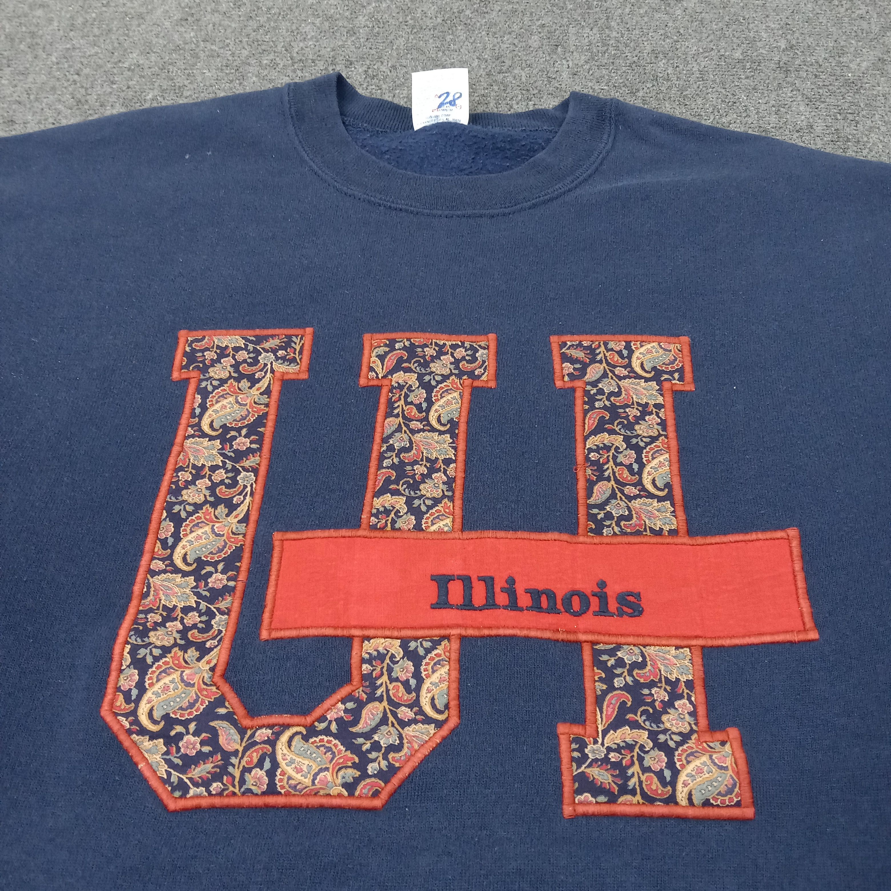 NFL 90's University of Illinois Promotion Sweatshirt C251N9 Size US M / EU 48-50 / 2 - 2 Thumbnail