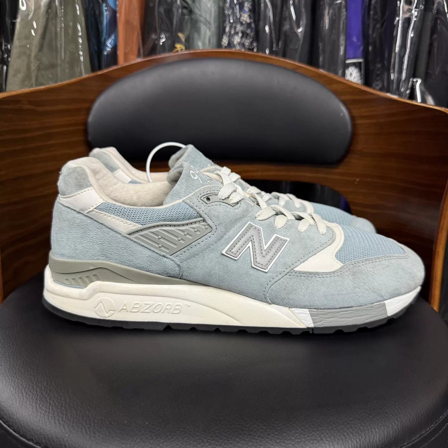 New Balance NB998 Pool Blue 45 Worn Very Few Times Size US 12 / EU 45 - 4 Thumbnail