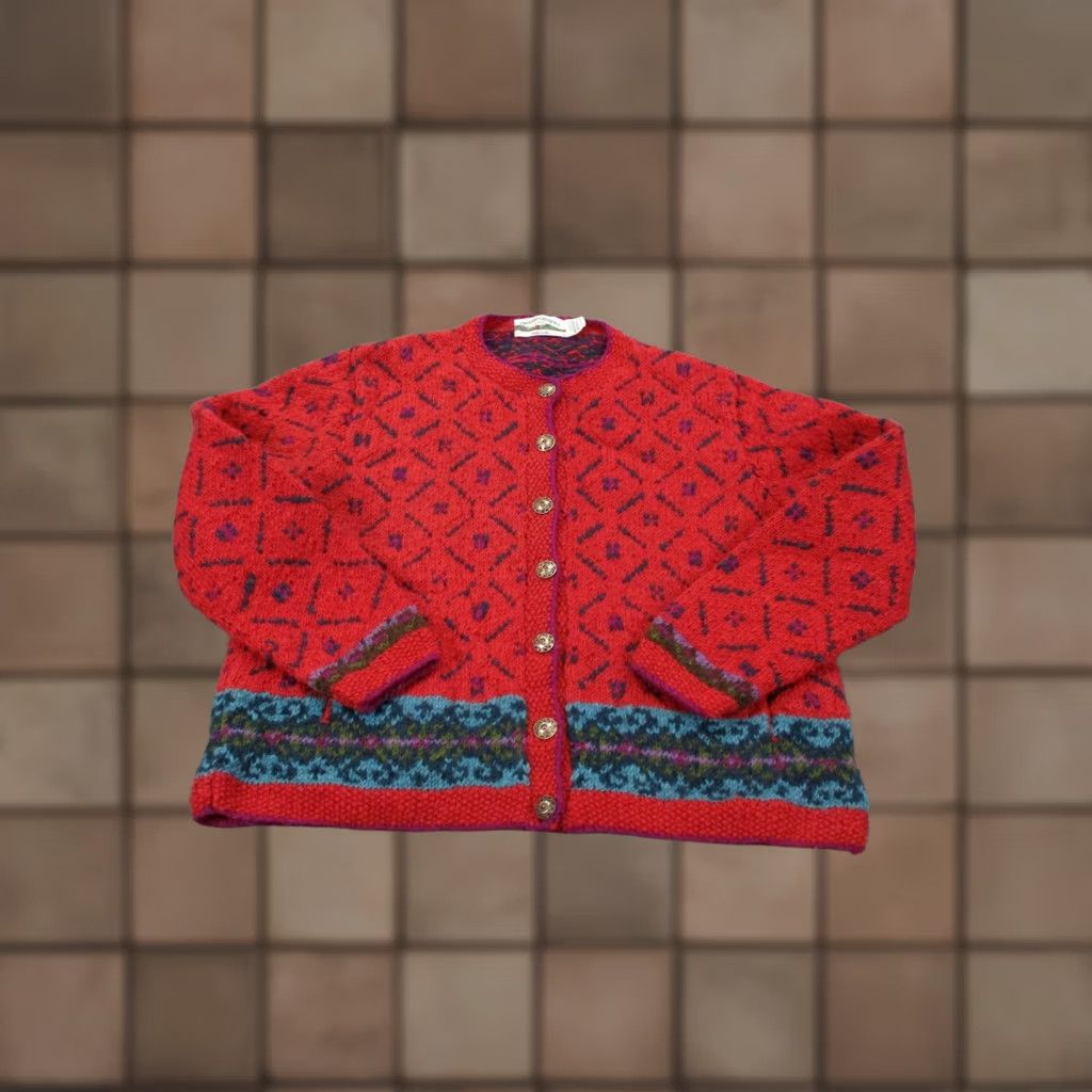 Vintage Arancrafts Sweater Jacket Women XL Merino Wool Ireland Nordic Style Cardigan Size XL / US 12-14 / IT 48-50 - 1 Thumbnail