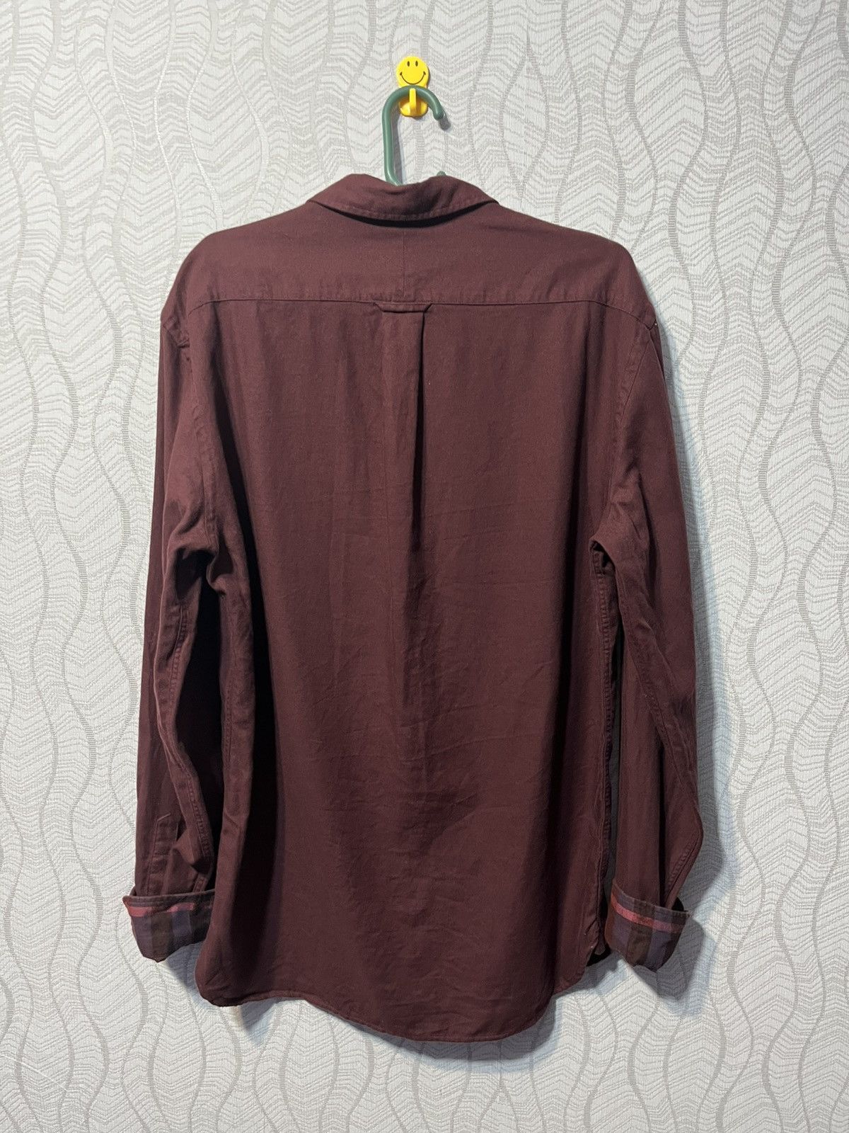 Burberry Burberry Burgundy Men’s Cotton Logo Shirt Button Up Size S Size US S / EU 44-46 / 1 - 6 Thumbnail