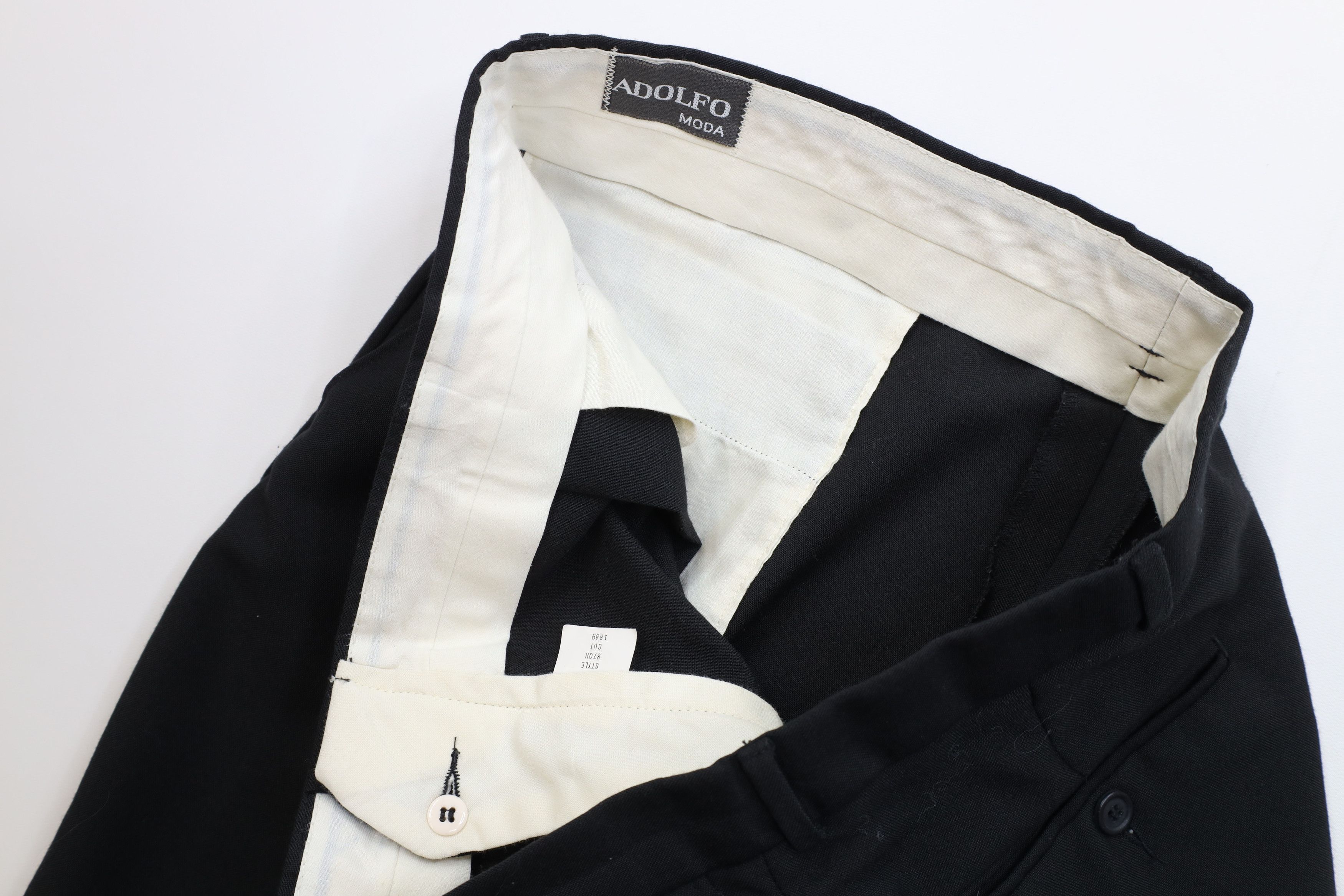 Vintage Vintage 90s Streetwear Knit Wide Leg Chino Pants Black Size US 40 / EU 56 - 8 Thumbnail
