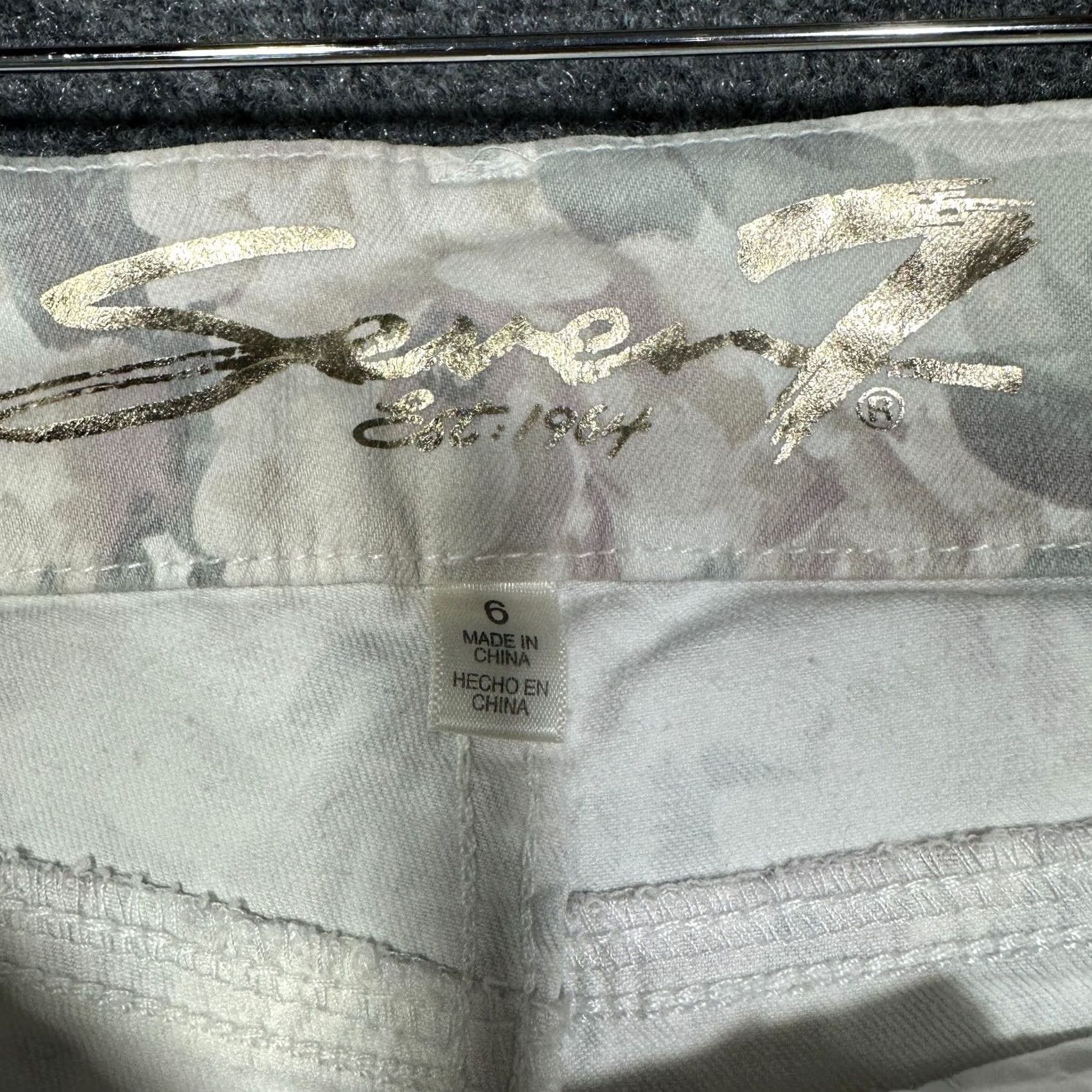 Vintage Seven7 Jeans Womens 6 High Rise Skinny Cotton Stretch Floral Pockets NEW Size 28" / US 6 / IT 42 - 5 Thumbnail