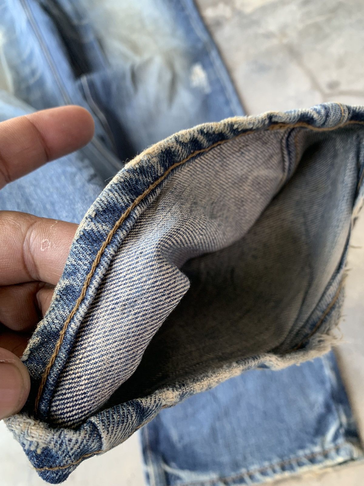 Lounge Lizard Distressed LOUNGE LIZARD denim. Size US 32 / EU 48 - 4 Thumbnail