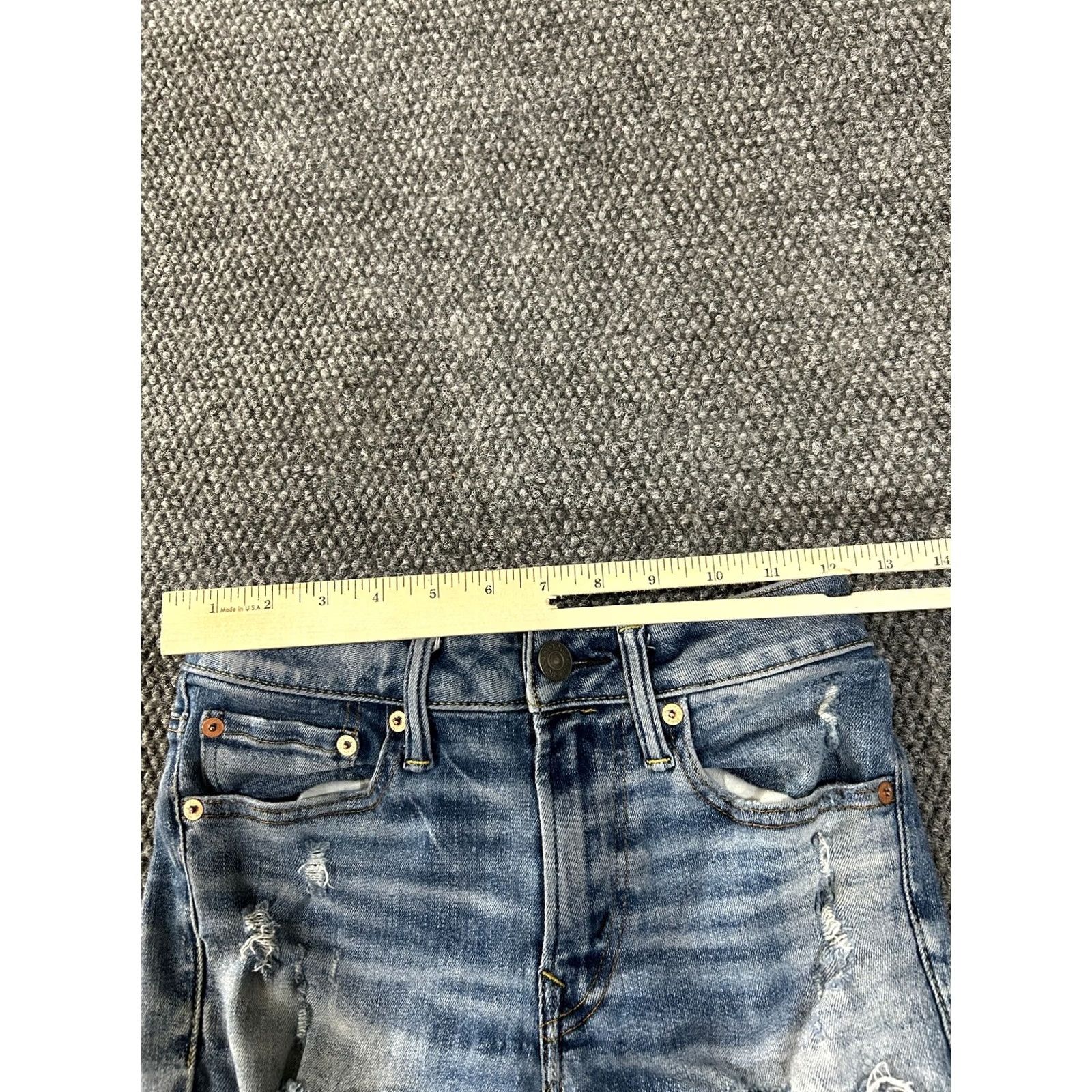 American Eagle Outfitters VINTAGE: American Eagle Outfitters Skinny Jeans Mens 28x30 Blue Distressed Ripped AirFlex Stretch Den?im 5-Pocket Size US 28 / EU 44 - 4 Thumbnail