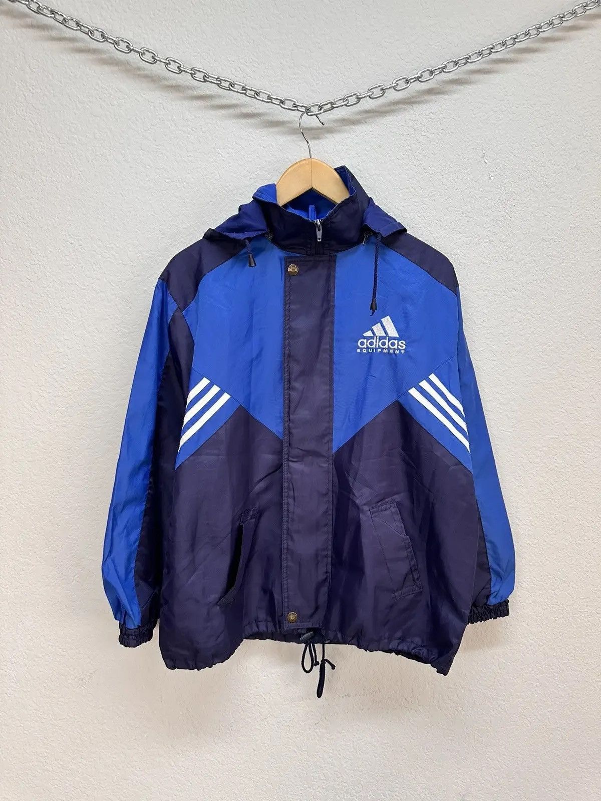 Adidas × Japanese Brand × Vintage 1980s ADIDAS EQUIPMENT WINDBREAKER EMBROIDERED LOGO Size US M / EU 48-50 / 2 - 12 Thumbnail
