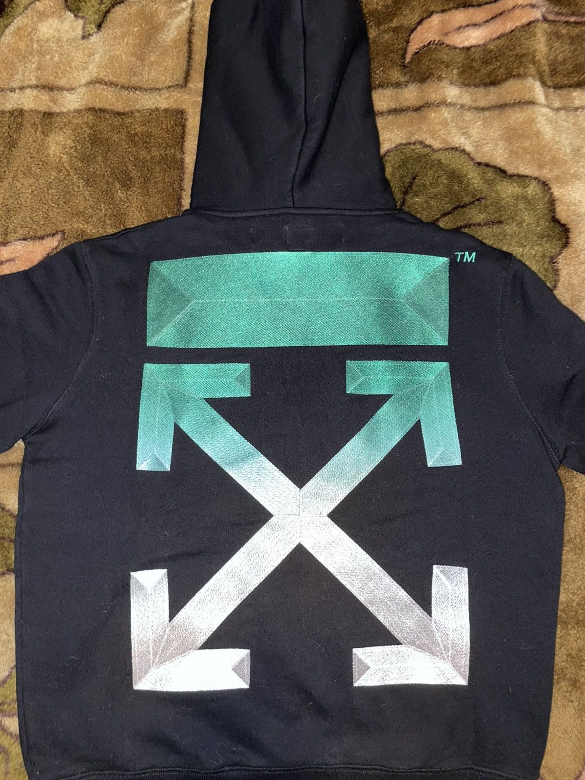 Dover Street Market × Off-White OFF-WHITE DOVER STREET MARKET HOODIE Black Green Medium New Size US M / EU 48-50 / 2 - 1 Thumbnail