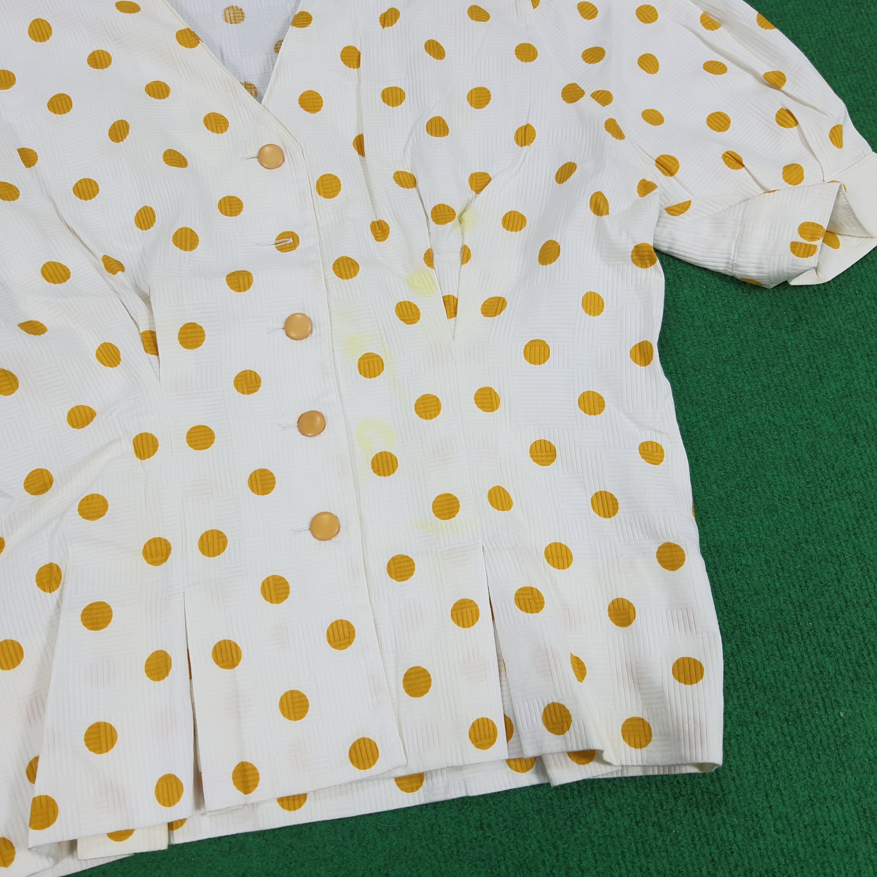 Christian Dior Monsieur × Designer × Vintage Vintage Christian Dior Pret-a-Portet Polkadot Blouses Size S / US 4 / IT 40 - 2 Thumbnail