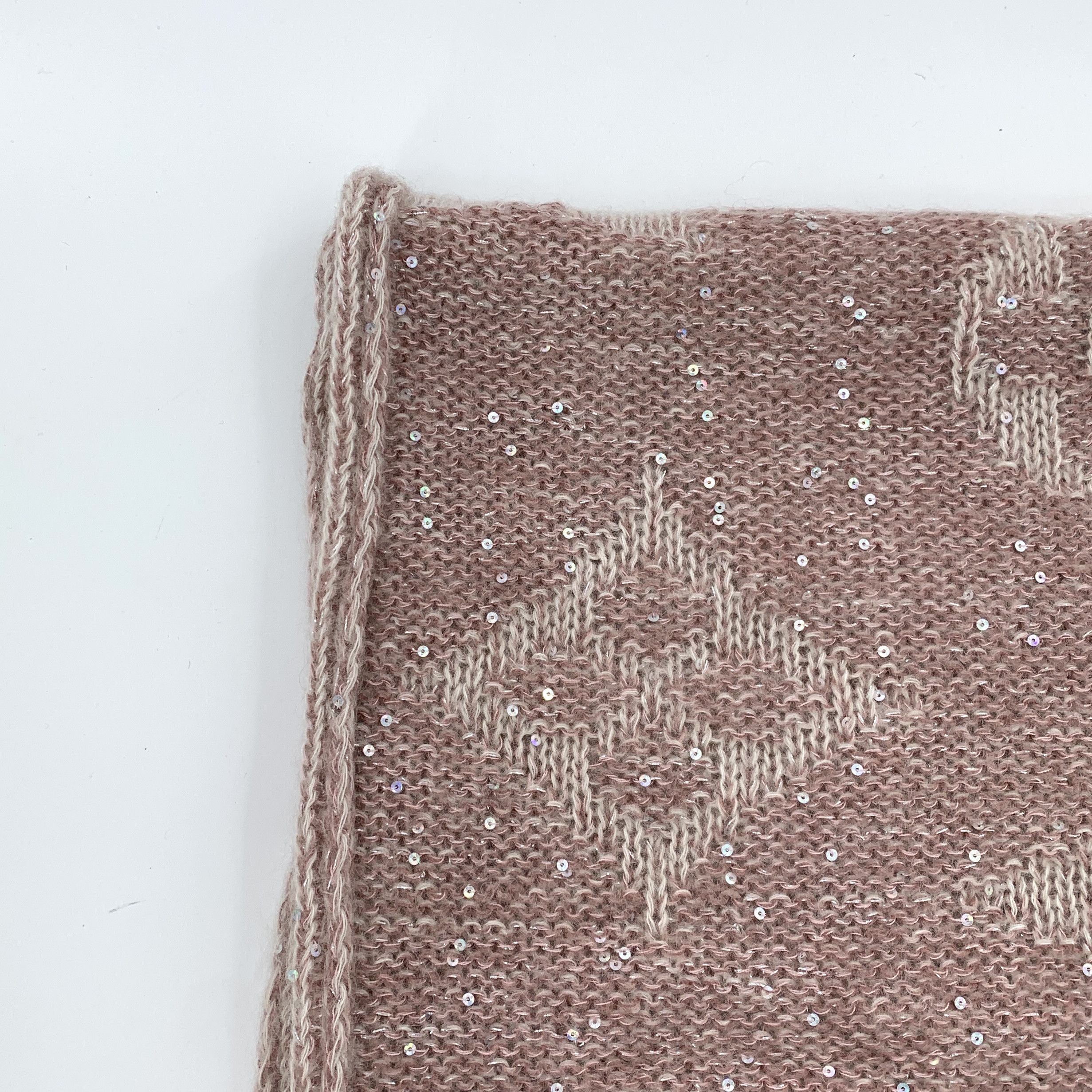 Louis Vuitton LV Logo Sequin Scarf Pink (182cm×30cm) Size ONE SIZE - 3 Thumbnail