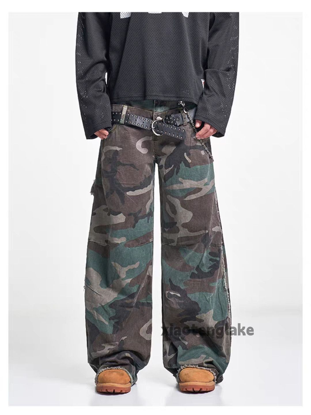 Vintage Double waist loose baggy skate hiphop cargo pants Size US 34 / EU 50 - 9 Thumbnail