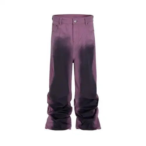 Jean Deep Dye Purple Straight Denim Jeans Size US 30 / EU 46 - 1 Thumbnail