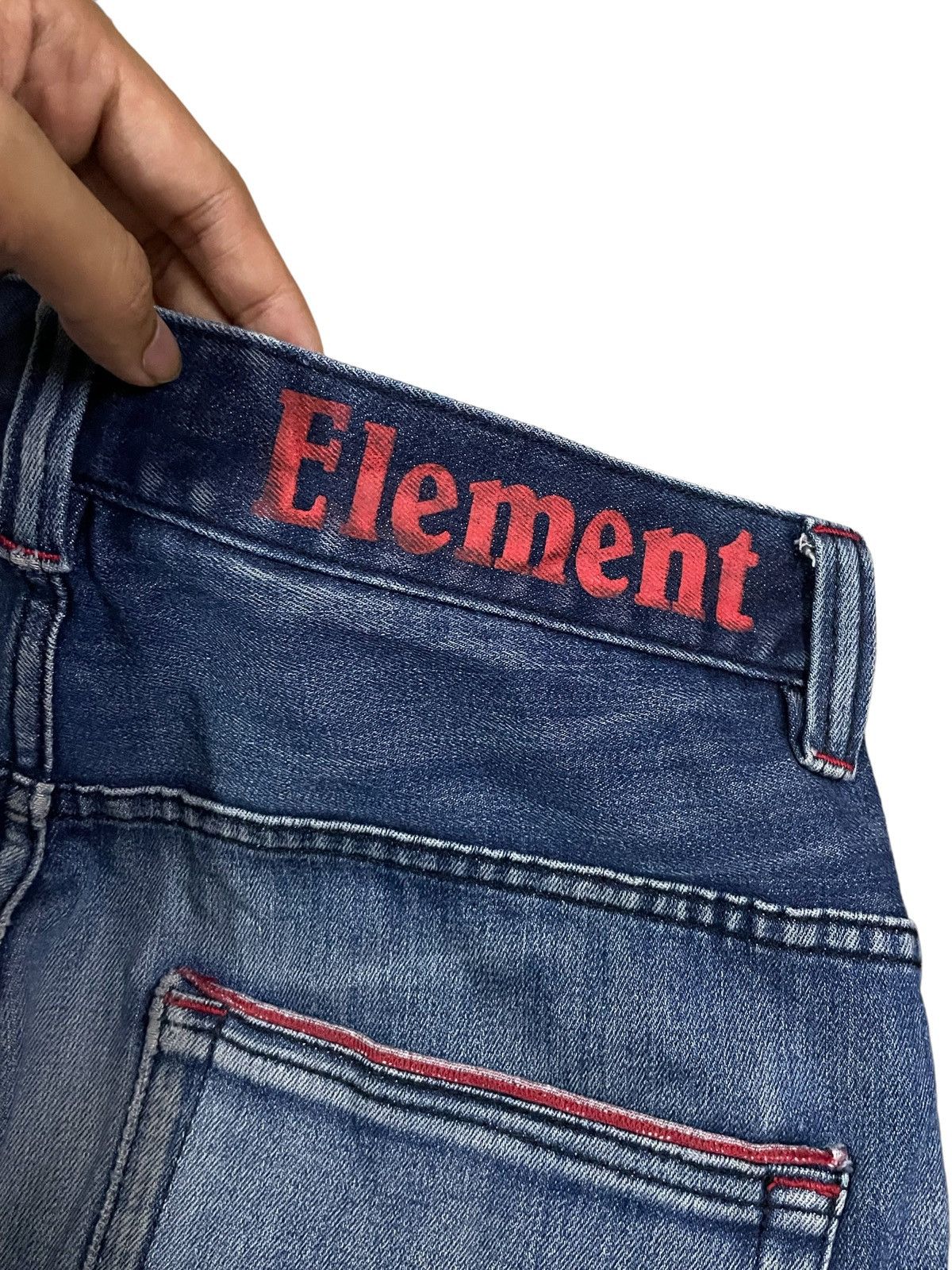 Element Vintage Y2K Elements Streetstyle Twisted Blue Washed Jeans Size US 30 / EU 46 - 11 Thumbnail