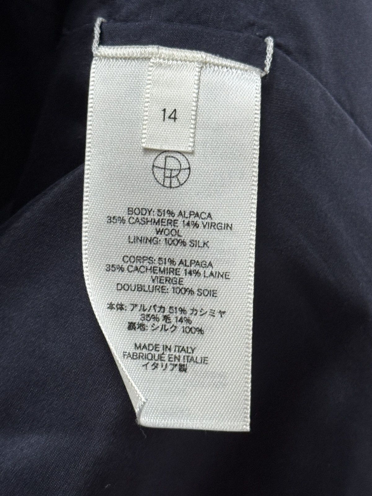 The Row The Row Ceren Coat in Dark Navy Blue size UK 14 / Mens Large Size US L / EU 52-54 / 3 - 9 Thumbnail