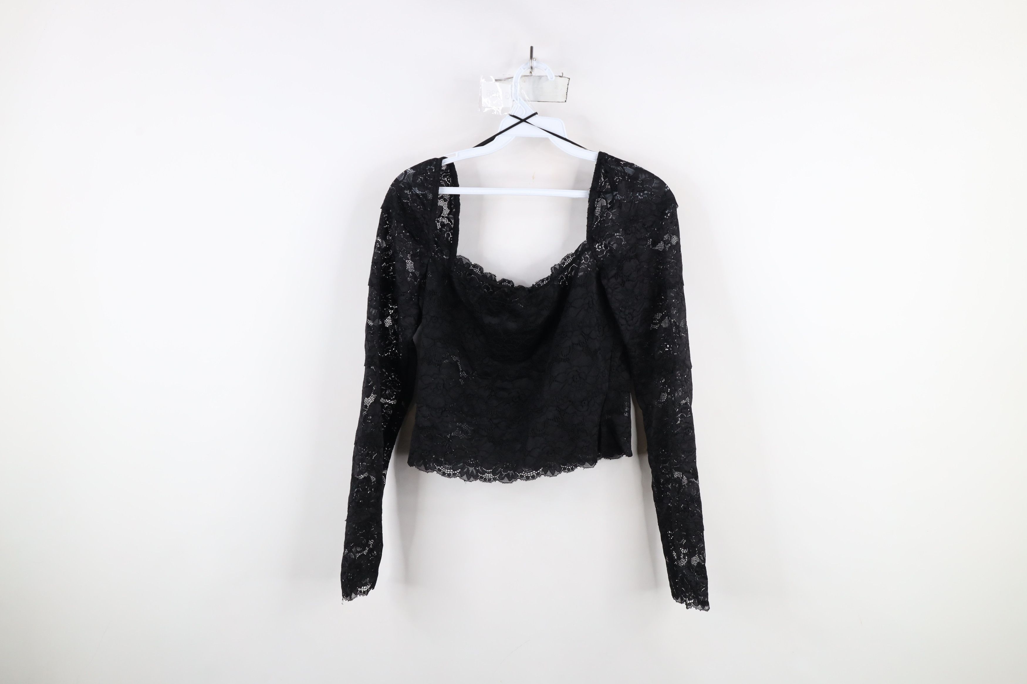 Guess × Vintage Vintage 90s Y2K Guess Cropped Fairy Bella Lace Shirt Top Size M / US 6-8 / IT 42-44 - 11 Thumbnail