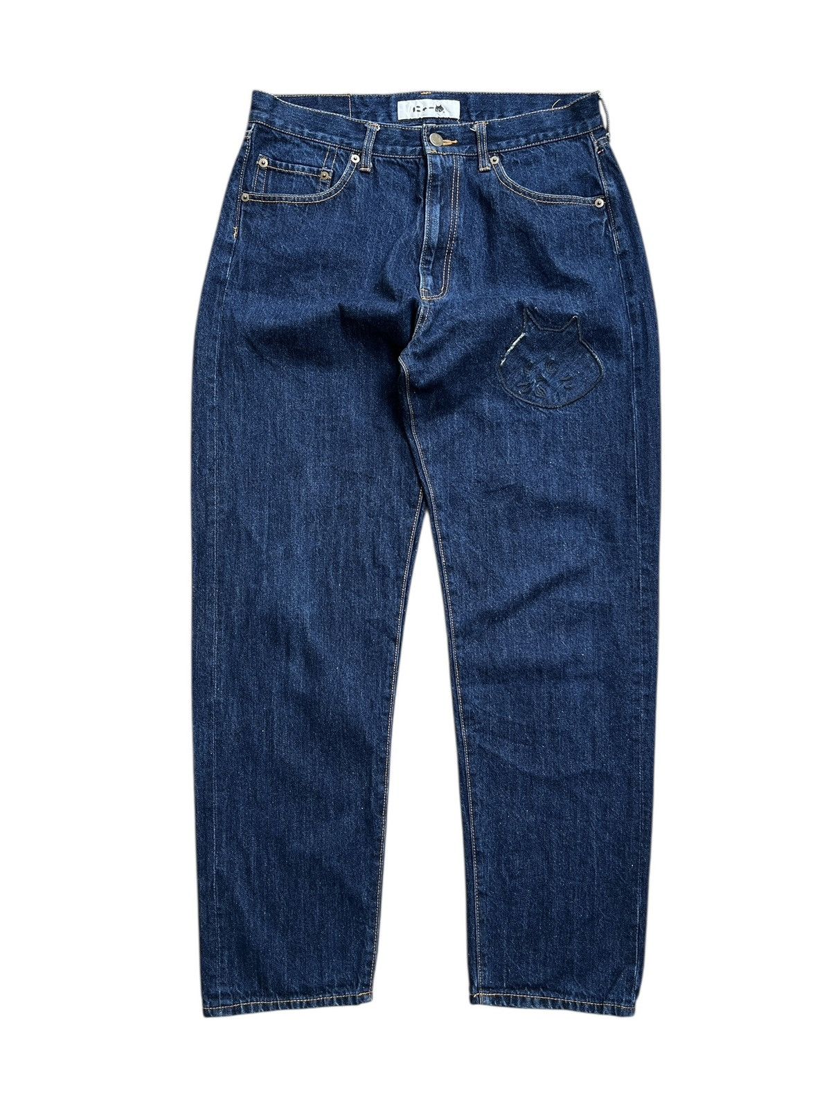 Ne-Net Ne-Net Embroidery Cat Indigo Jeans Size US 32 / EU 48 - 2 Thumbnail