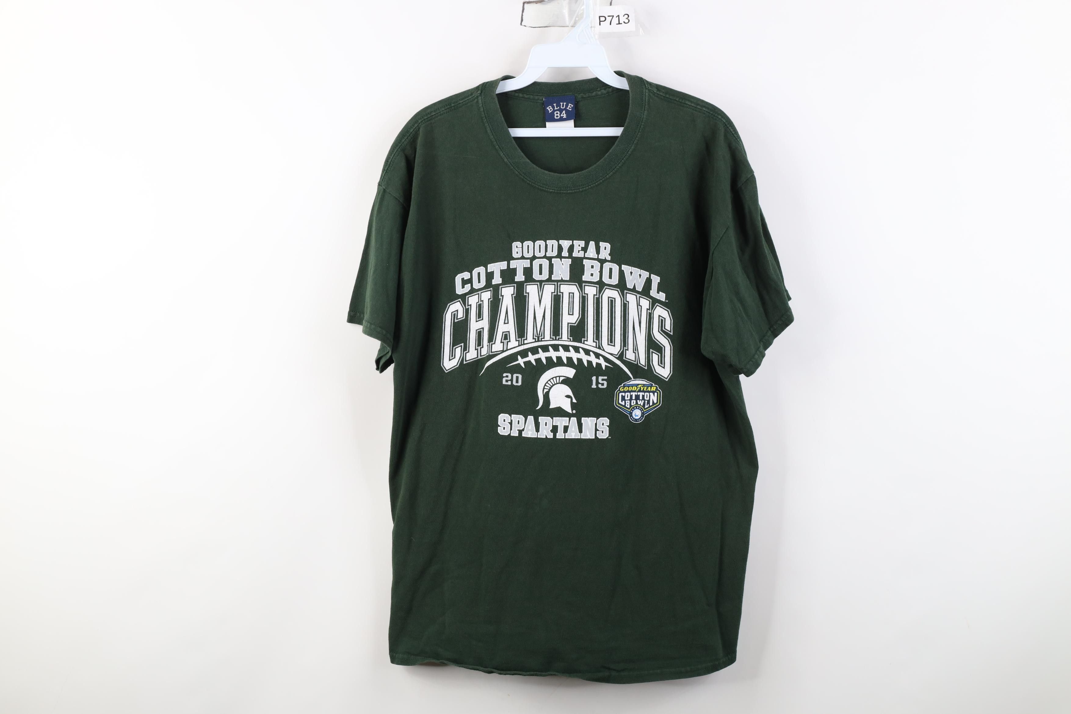 Vintage Y2K 2015 Cotton Bowl Michigan State University T-Shirt Size US L / EU 52-54 / 3 - 1 Thumbnail