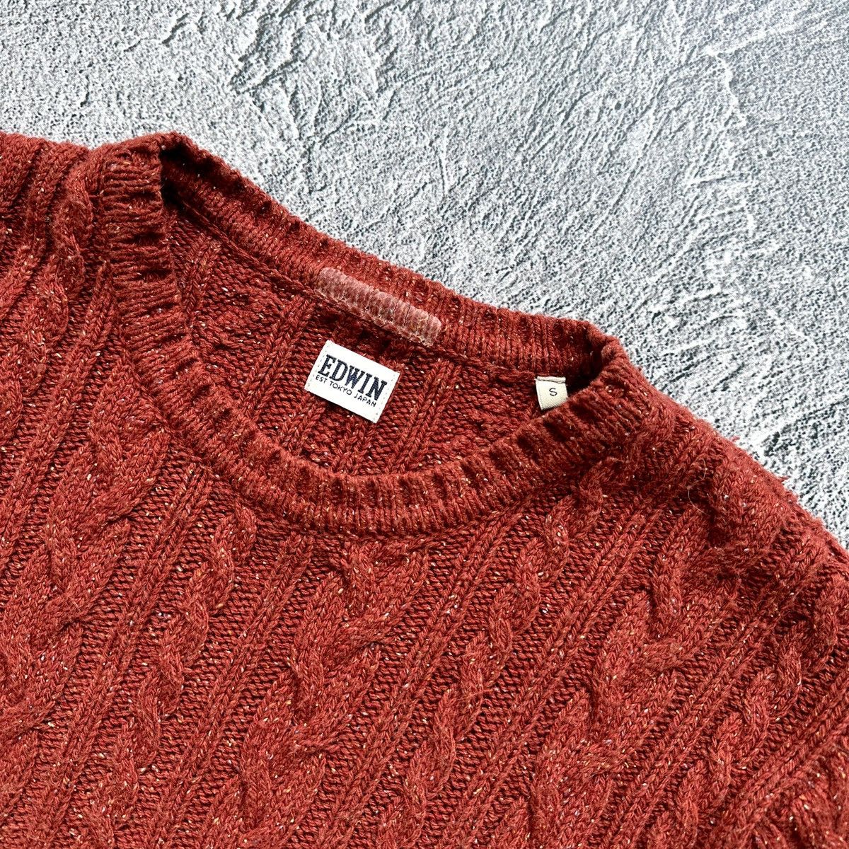 Edwin Men’s Knitt Sweater Edwin Oiler Red Size: S/M Size US S / EU 44-46 / 1 - 7 Thumbnail