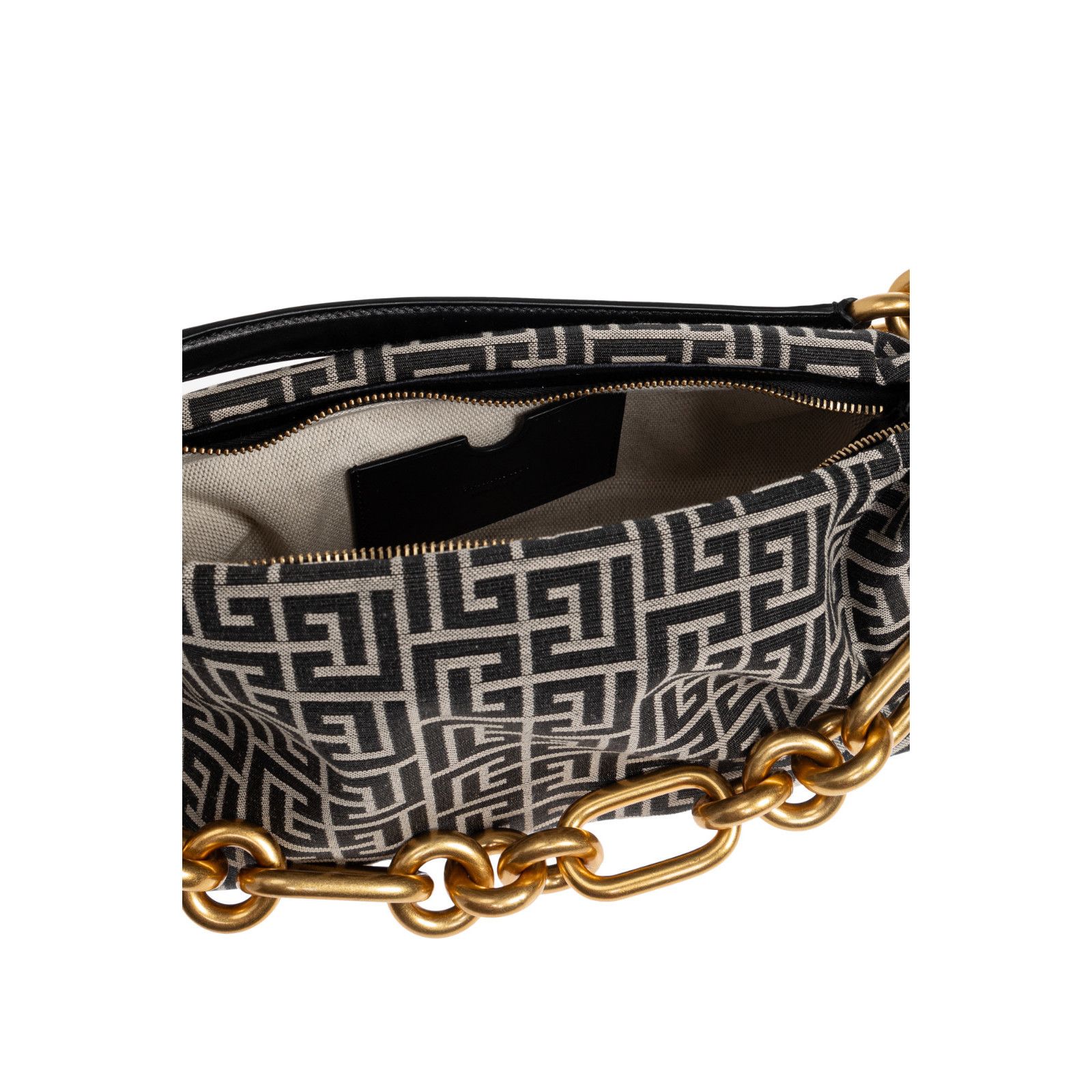 Balmain BALMAIN Sync Medium Black Jacquard Top Handle Bag New & Auth Size ONE SIZE - 4 Thumbnail