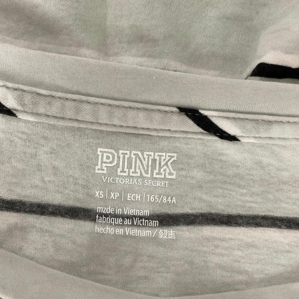 Victoria's Secret PINK Victoria’s Secret Striped Oversized Soft T-Shirt Gray B Size XS / US 0-2 / IT 36-38 - 3 Thumbnail
