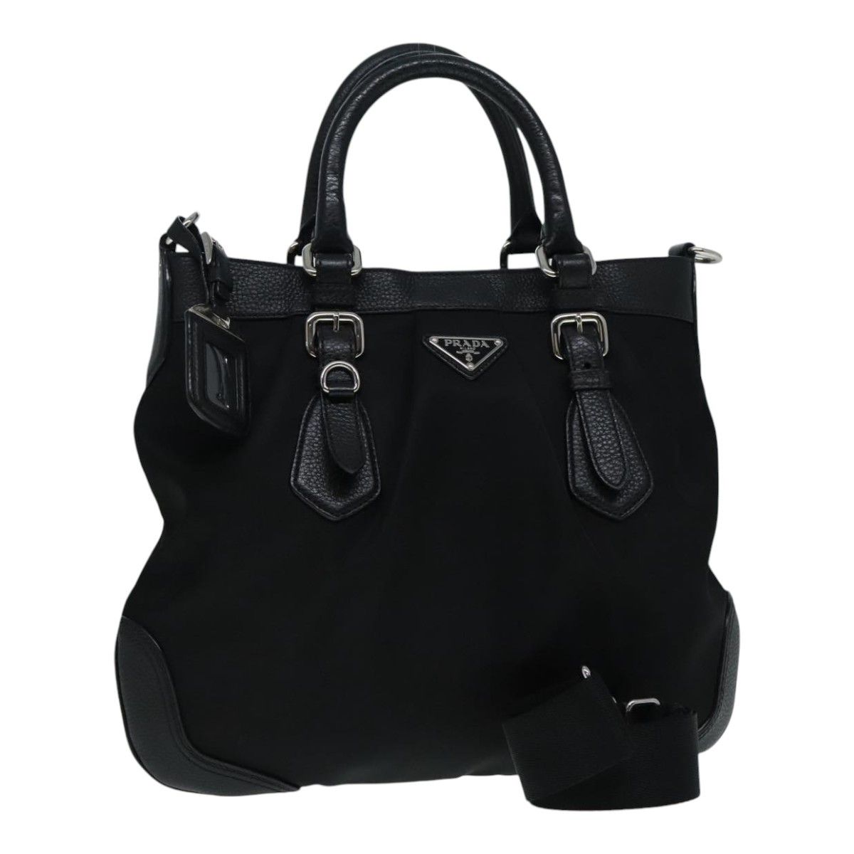 Prada Black Synthetic Handbag (Pre-Owned) Size ONE SIZE - 1 Thumbnail