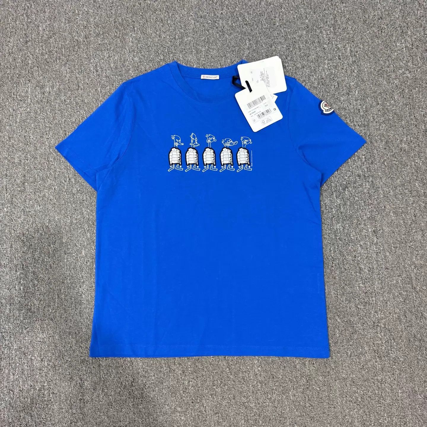 Moncler Moncler Blue Embroidered Logo Short Sleeve S/L/XL Size US S / EU 44-46 / 1 - 1 Thumbnail