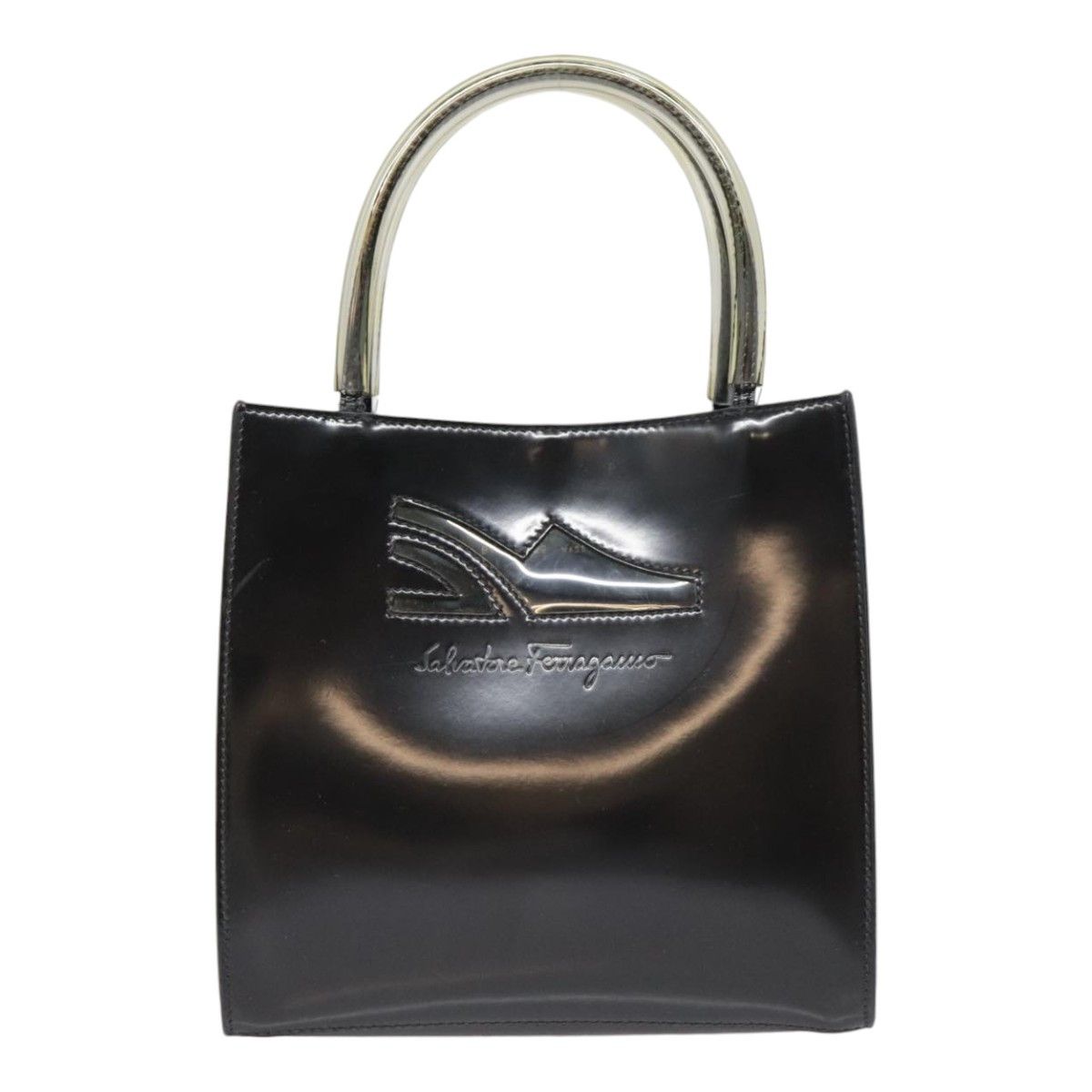Salvatore Ferragamo Black Leather Handbag (Pre-Owned) Size ONE SIZE - 1 Thumbnail