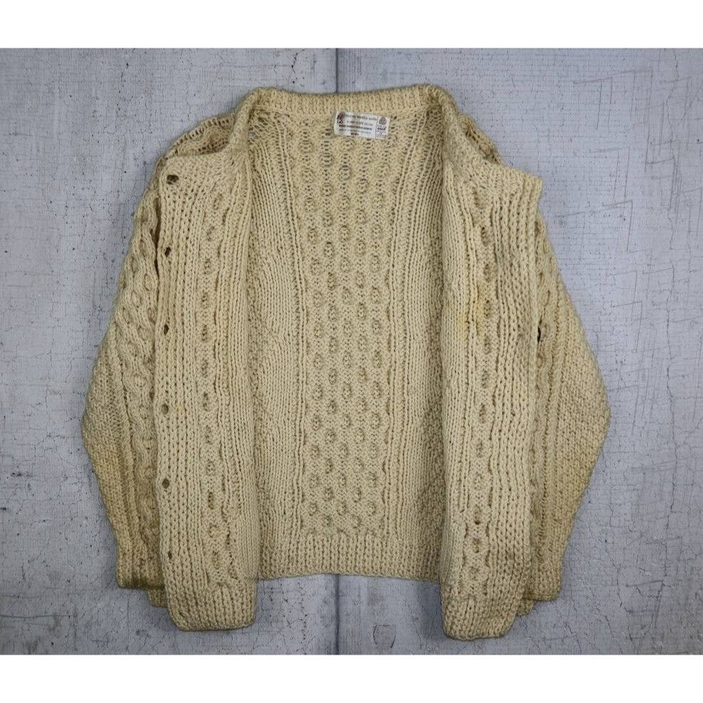 Vintage Vintage Blarney Woollen Mills Cardigan Women's M Ivory Wool Size M / US 6-8 / IT 42-44 - 4 Thumbnail