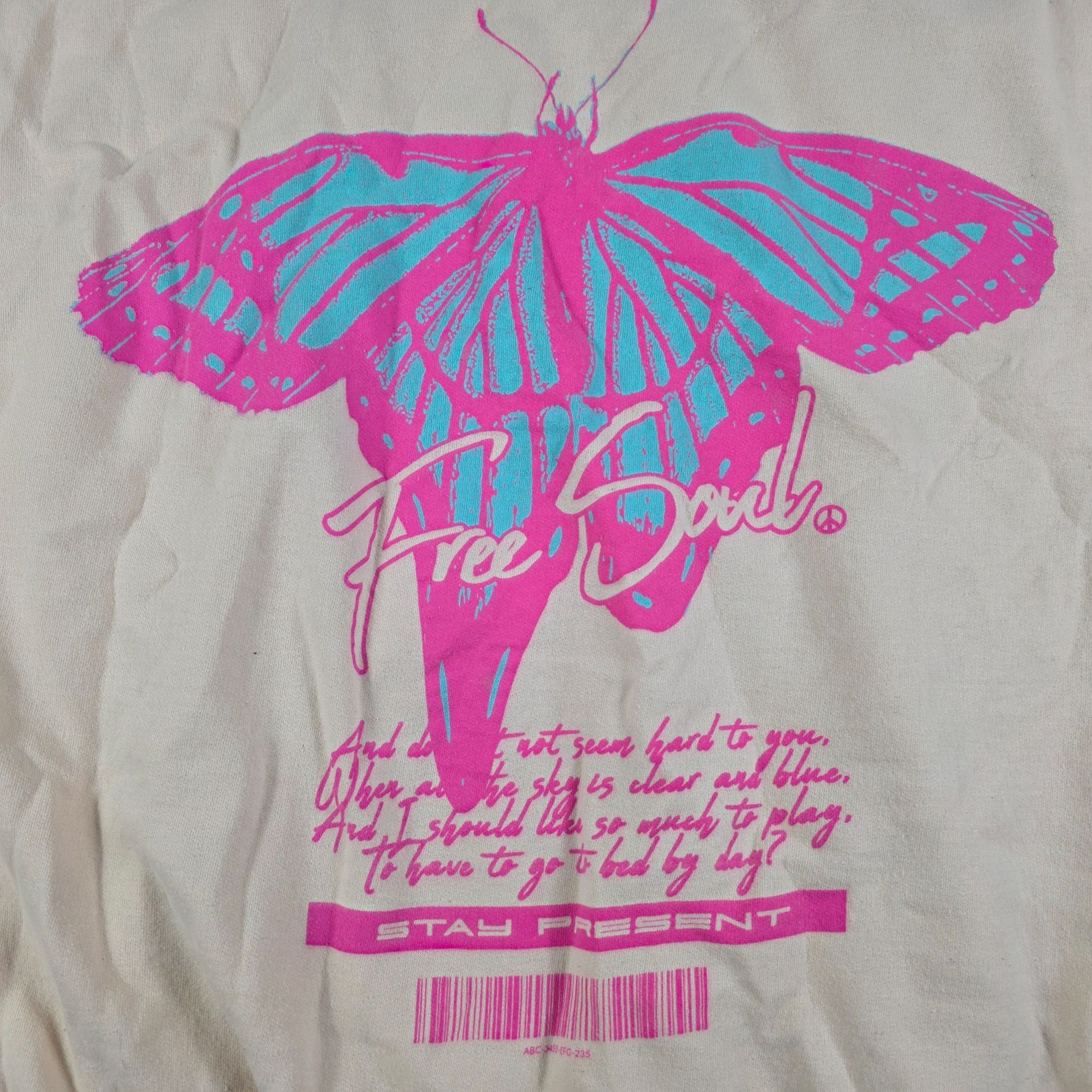 Pacsun PacSun Free Soul Mens XL Beige Butterfly Graphic Hoodie Ligh Size US XL / EU 56 / 4 - 2 Thumbnail