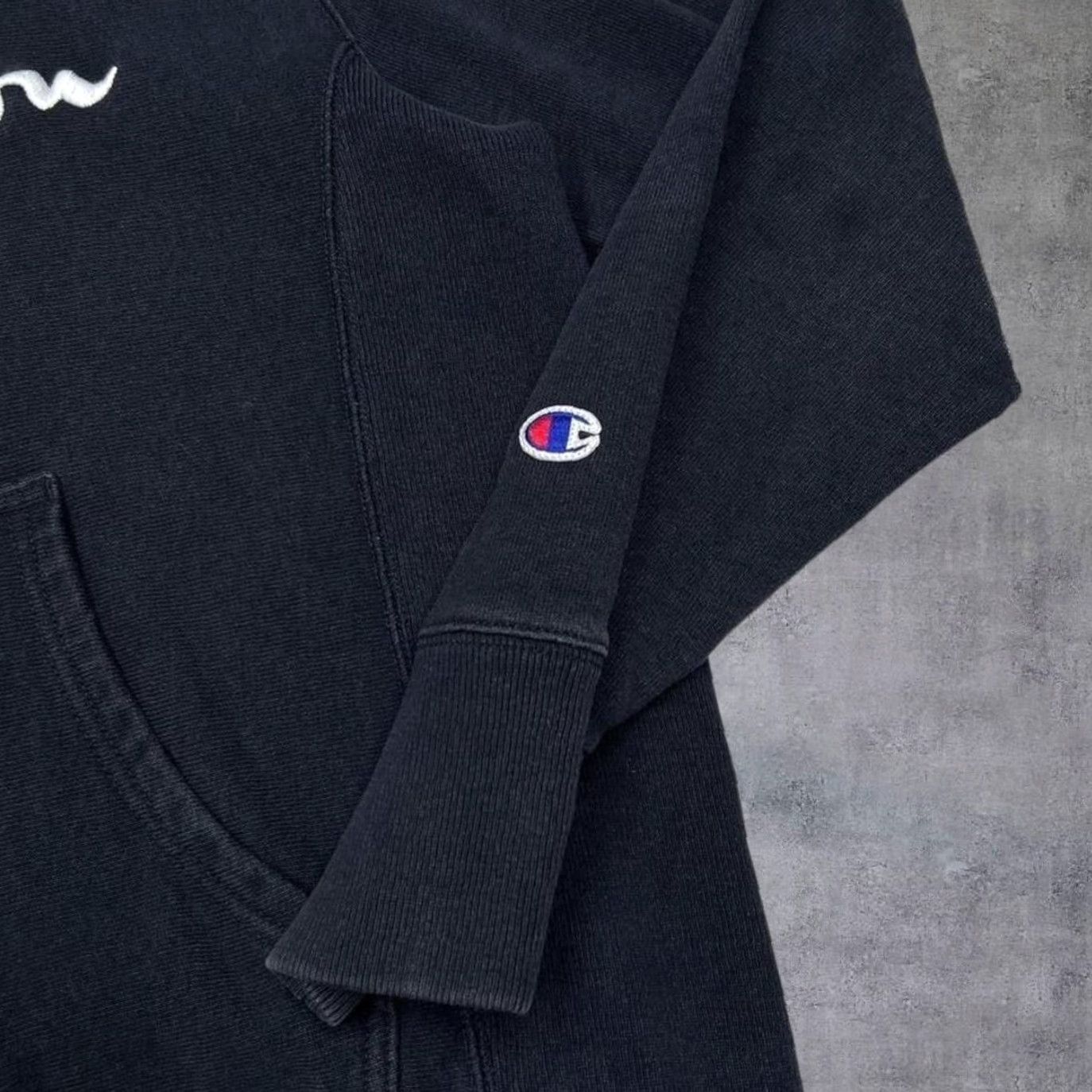 Champion Vintage Champion Reverse Weave Classic Embroidered Spellout Hoodie Mens XS Navy Size US XS / EU 42 / 0 - 4 Thumbnail