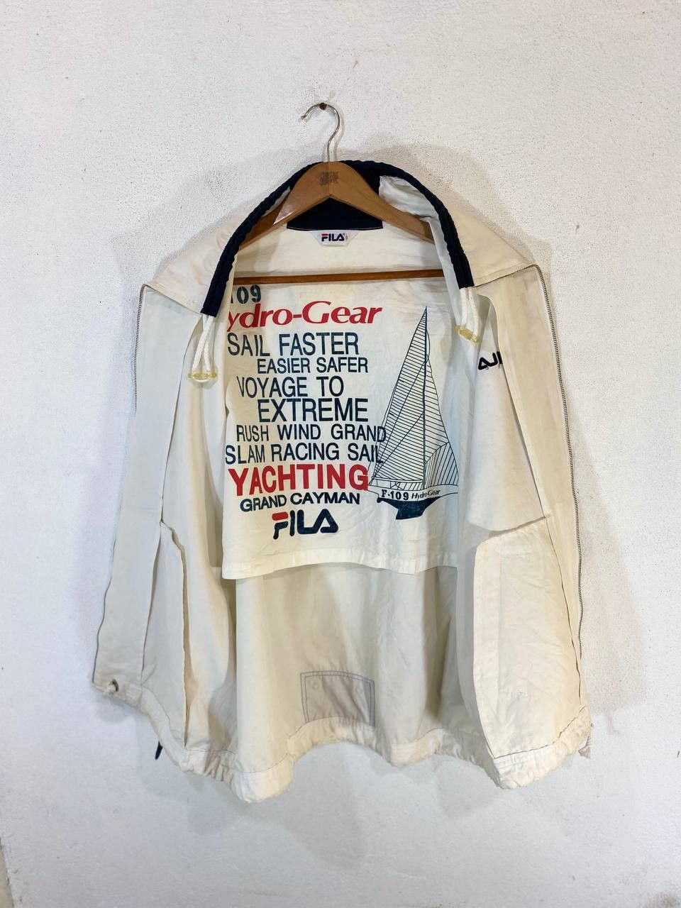 image of Avant Garde x Fila Vintage Fila F-109 Hydro Gear Sailing Jacket in White, Men's (Size XL)