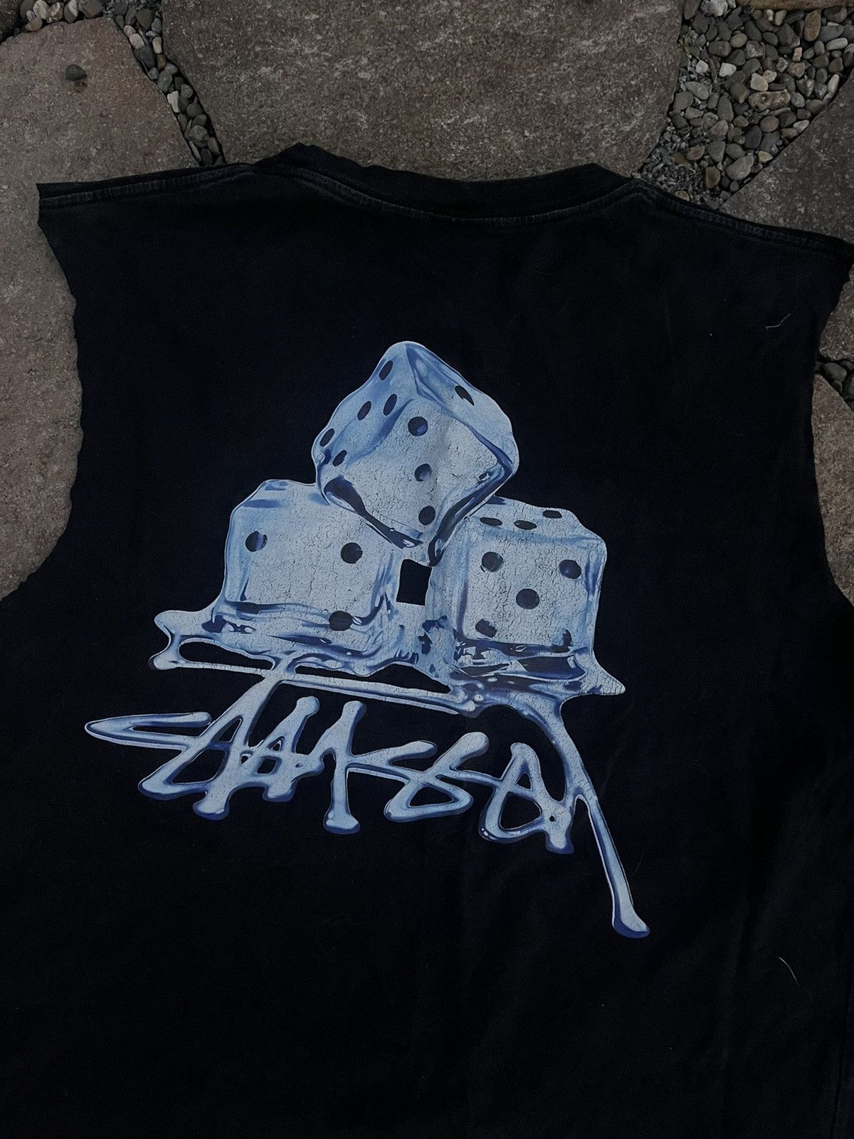Other Y2K Stussy Big Logo distressed t-shirt sleeveless Size US M / EU 48-50 / 2 - 3 Thumbnail