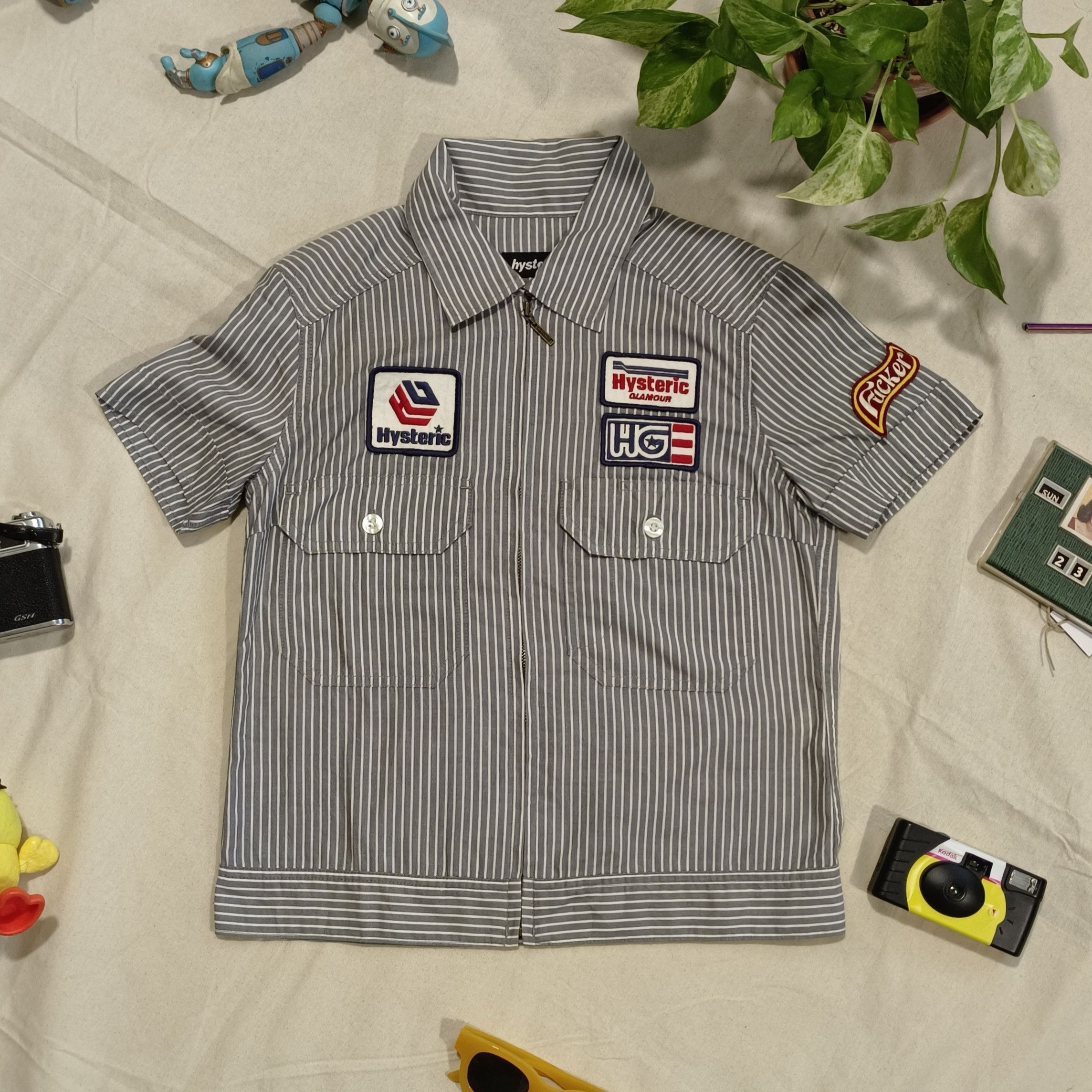 Hysteric Glamour × Japanese Brand × Vintage 90's Hysteric Glamour Mechanic Zip-Up - L Size US XS / EU 42 / 0 - 1 Thumbnail