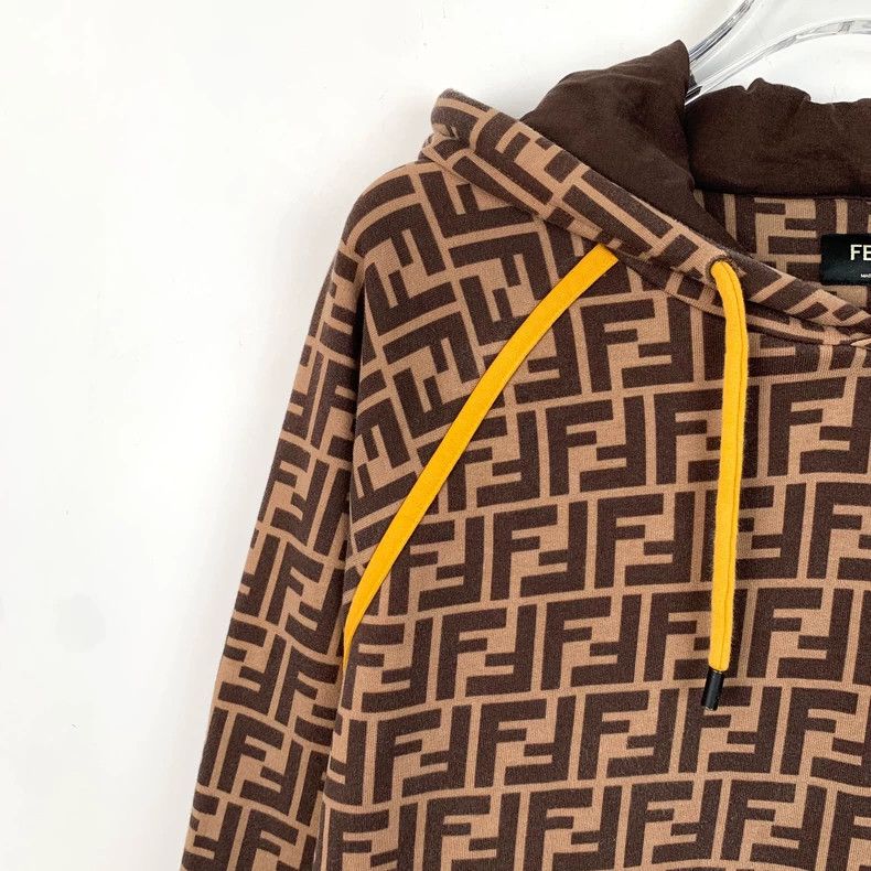 Fendi FENDI Brown monogram full-print hooded long-sleeve sweatsh Size S / US 4 / IT 40 - 3 Thumbnail