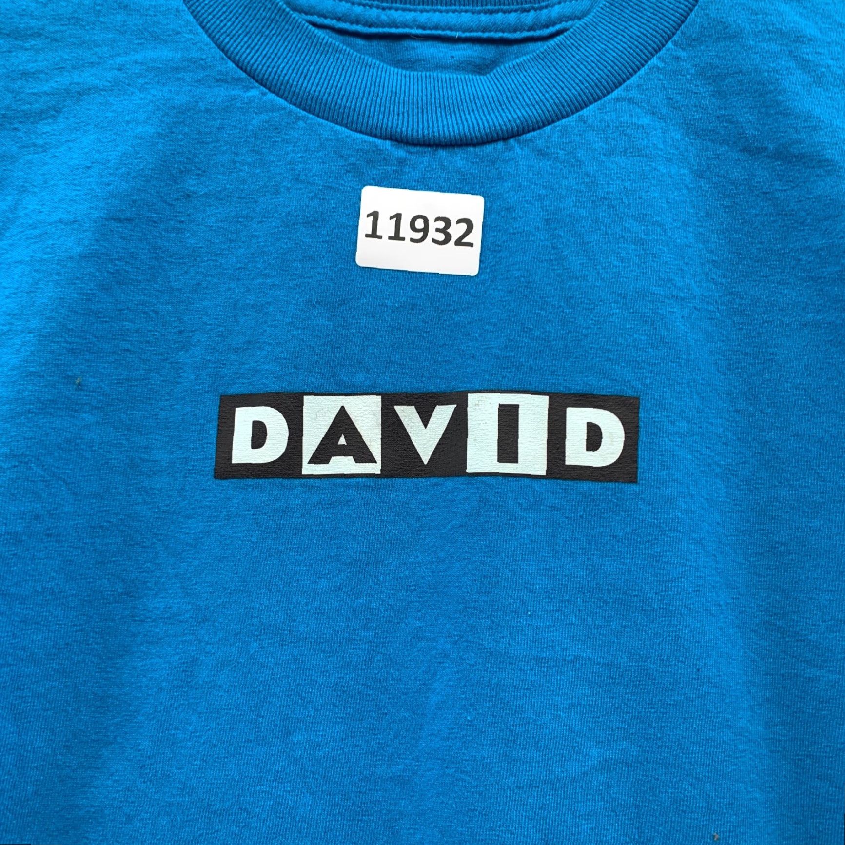 Vintage VINTAGE David Shirt Medium Blue Box Logo Graphic Short Sleeve Crewneck Size M USA MADE Size US M / EU 48-50 / 2 - 5 Thumbnail