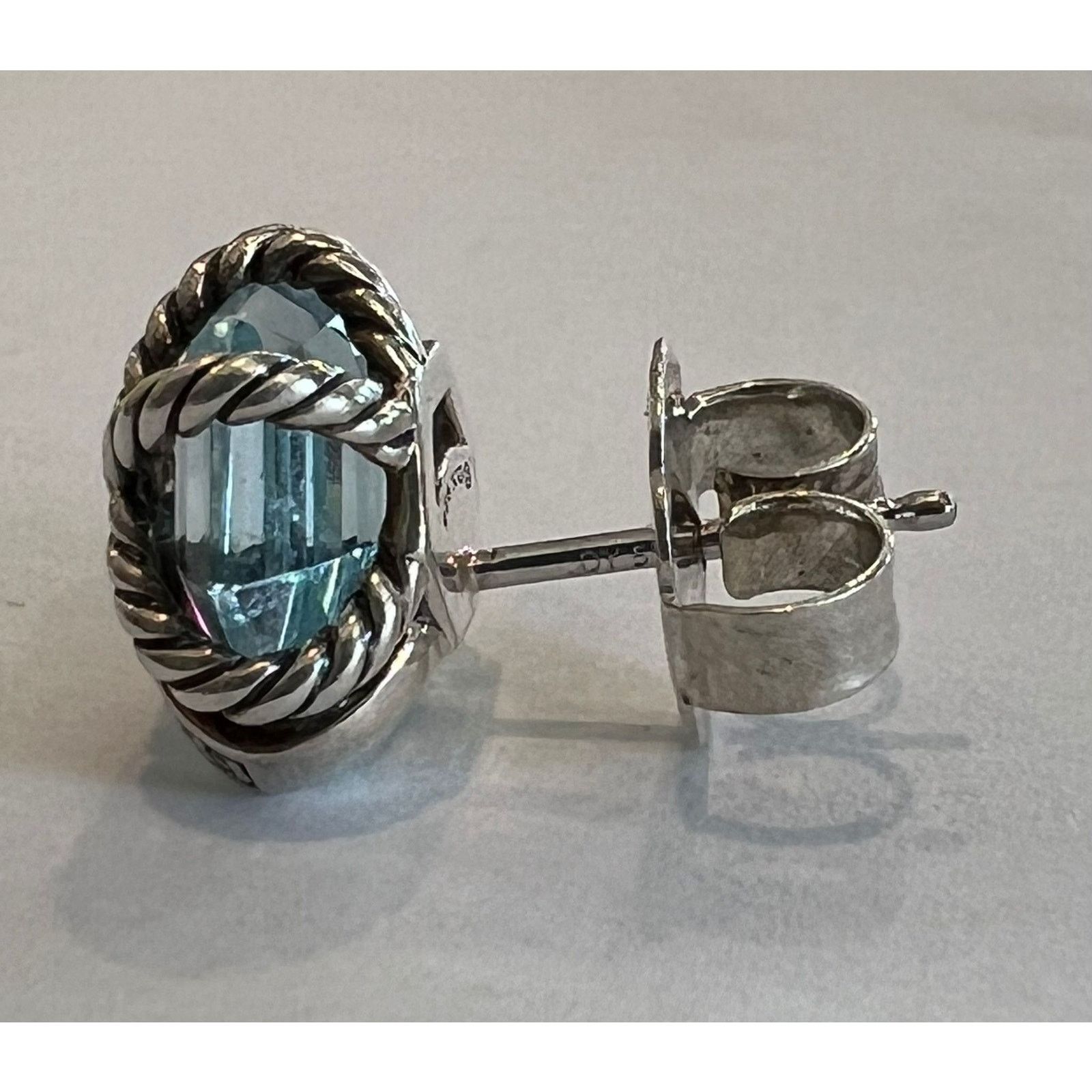 David Yurman David Yurman 10mm Topaz and Diamonds 925 earring Size ONE SIZE - 7 Thumbnail