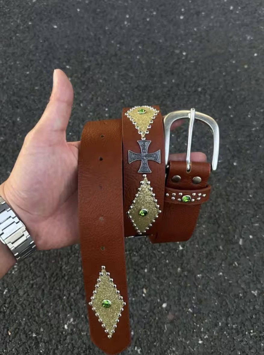 Other Brown Embellished PU Leather Gothic Punk Belt Size ONE SIZE - 3 Thumbnail