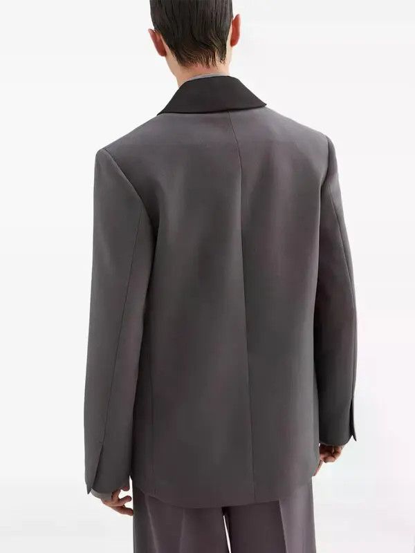 Jil Sander o1loc1c0426 Detachable Collar Tailored Jacket in Grey Size US XL / EU 56 / 4 - 3 Thumbnail