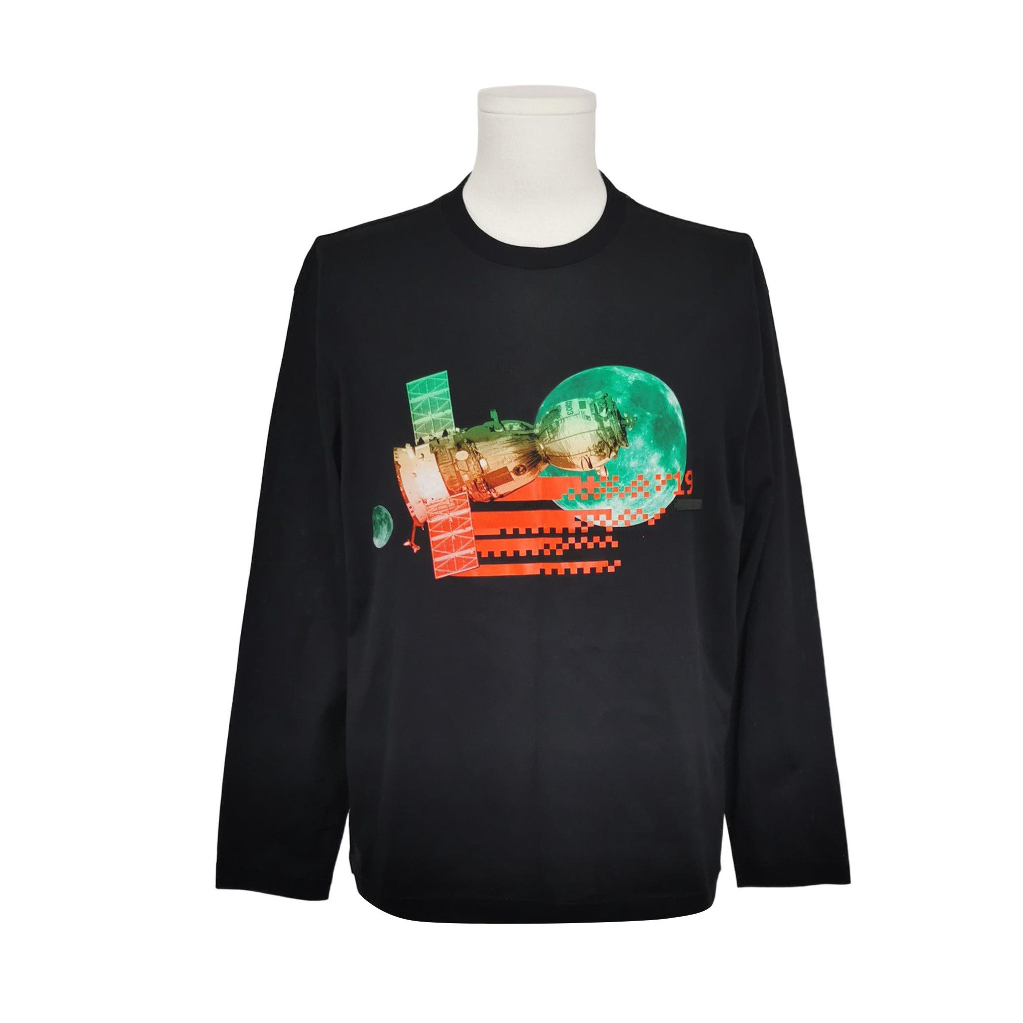 Prada Prada Cotton Graphic Long Sleeve T-Shirt 0089 Size L / US 10 / IT 46 - 1 Thumbnail