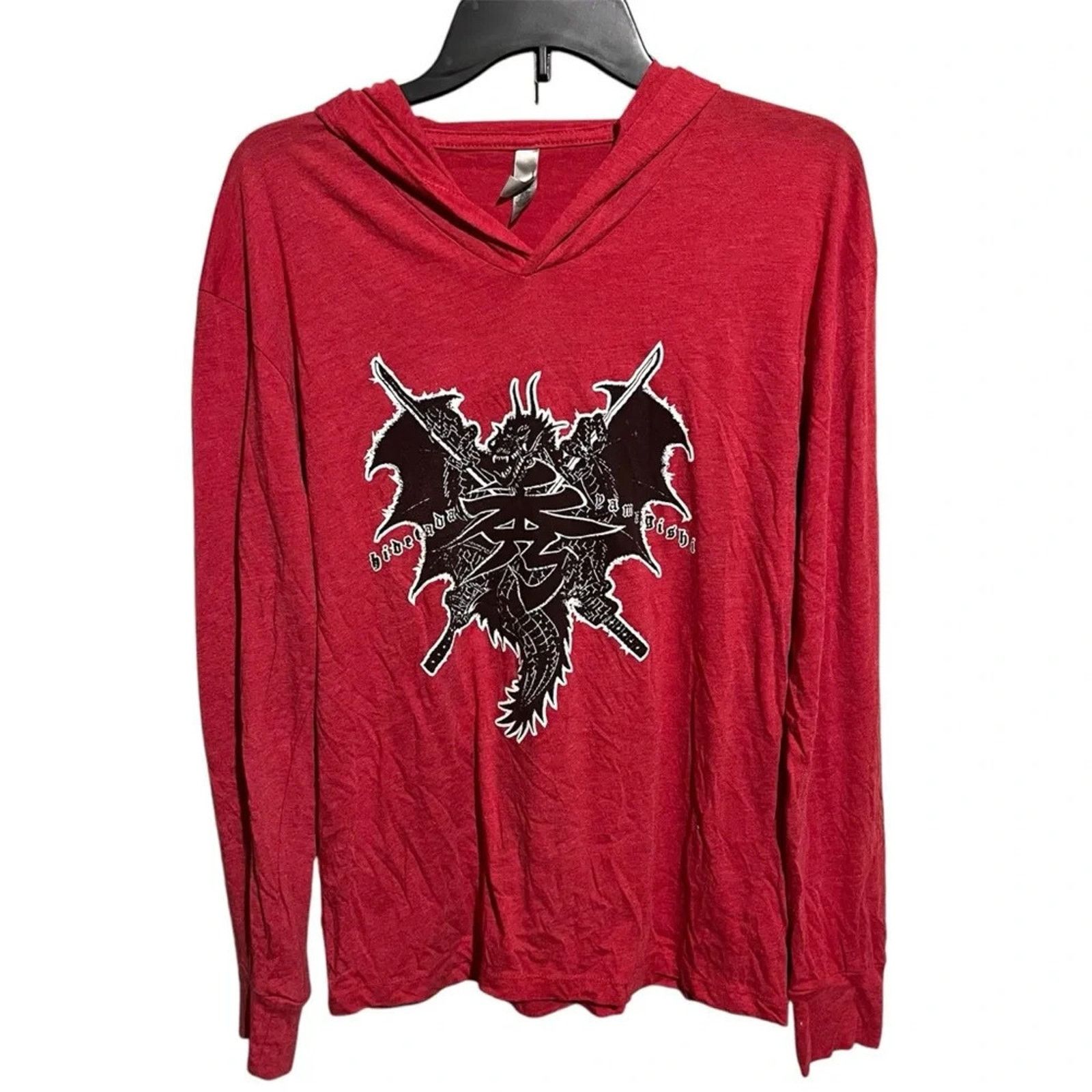Other HIDETADA YAMAGISHI Red Hooded Long Sleeve Shirt Sz M Dragon Size US M / EU 48-50 / 2 - 1 Thumbnail