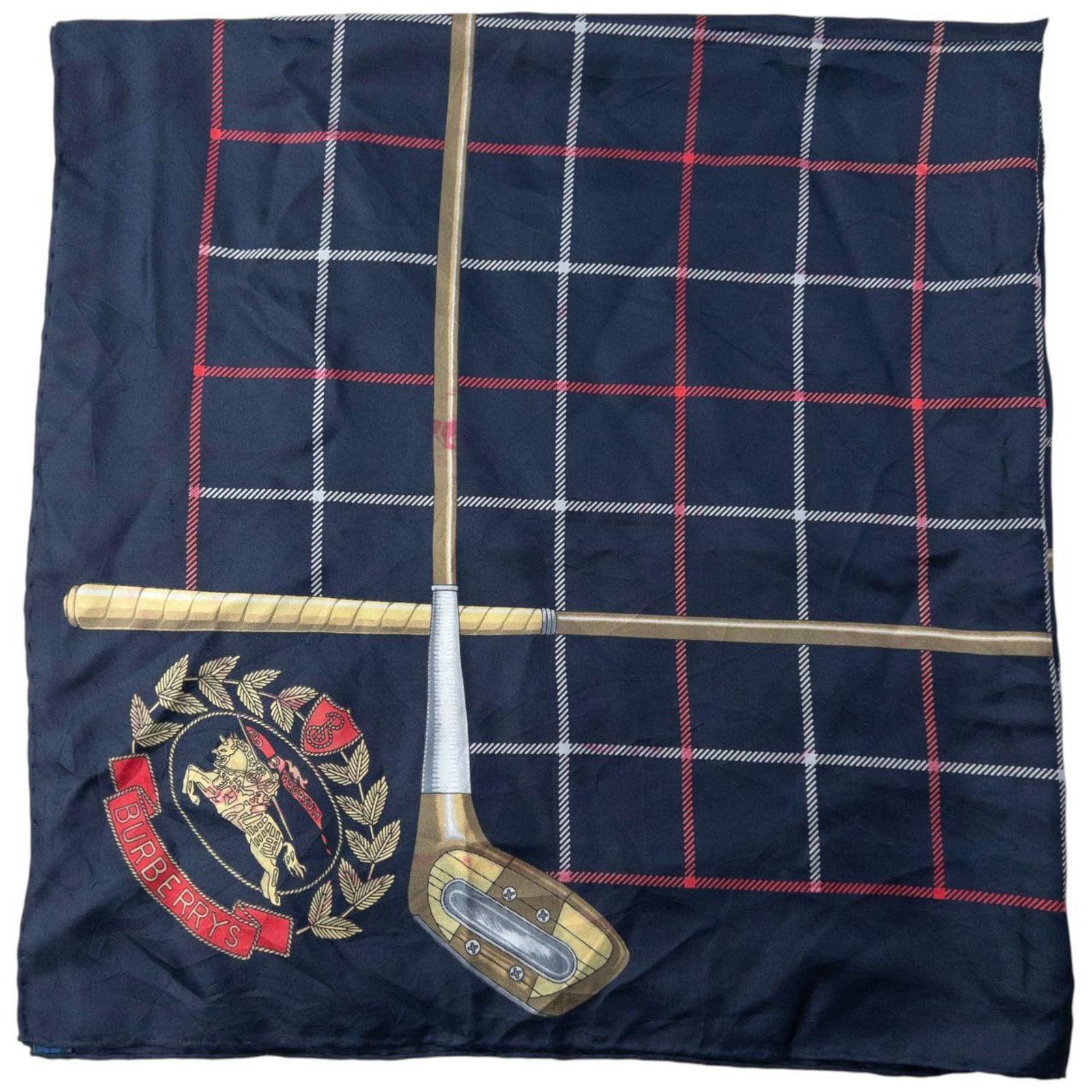 Burberry Vintage 90s Burberry Golf Club Silk Scarf Size ONE SIZE - 2 Thumbnail