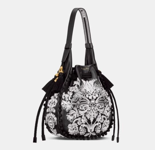Dior o1w1db10425 Size: OS / Hobo Bucket Bag in Black & White Size ONE SIZE - 1 Thumbnail