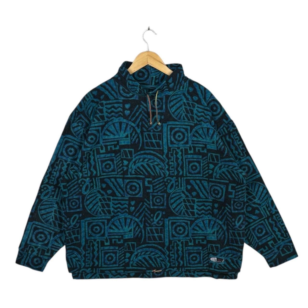 Other Vintage Laid Back Surf & Snow Aztec Geometric Fleece Jacket Size US L / EU 52-54 / 3 - 1 Thumbnail
