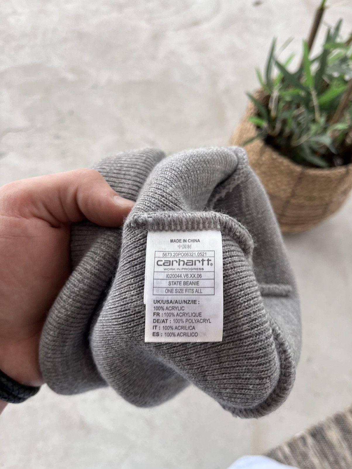 Carhartt Vintage Carhartt Light Grey Beanie Hat Center Logo sk8 Y2K Size ONE SIZE - 6 Thumbnail