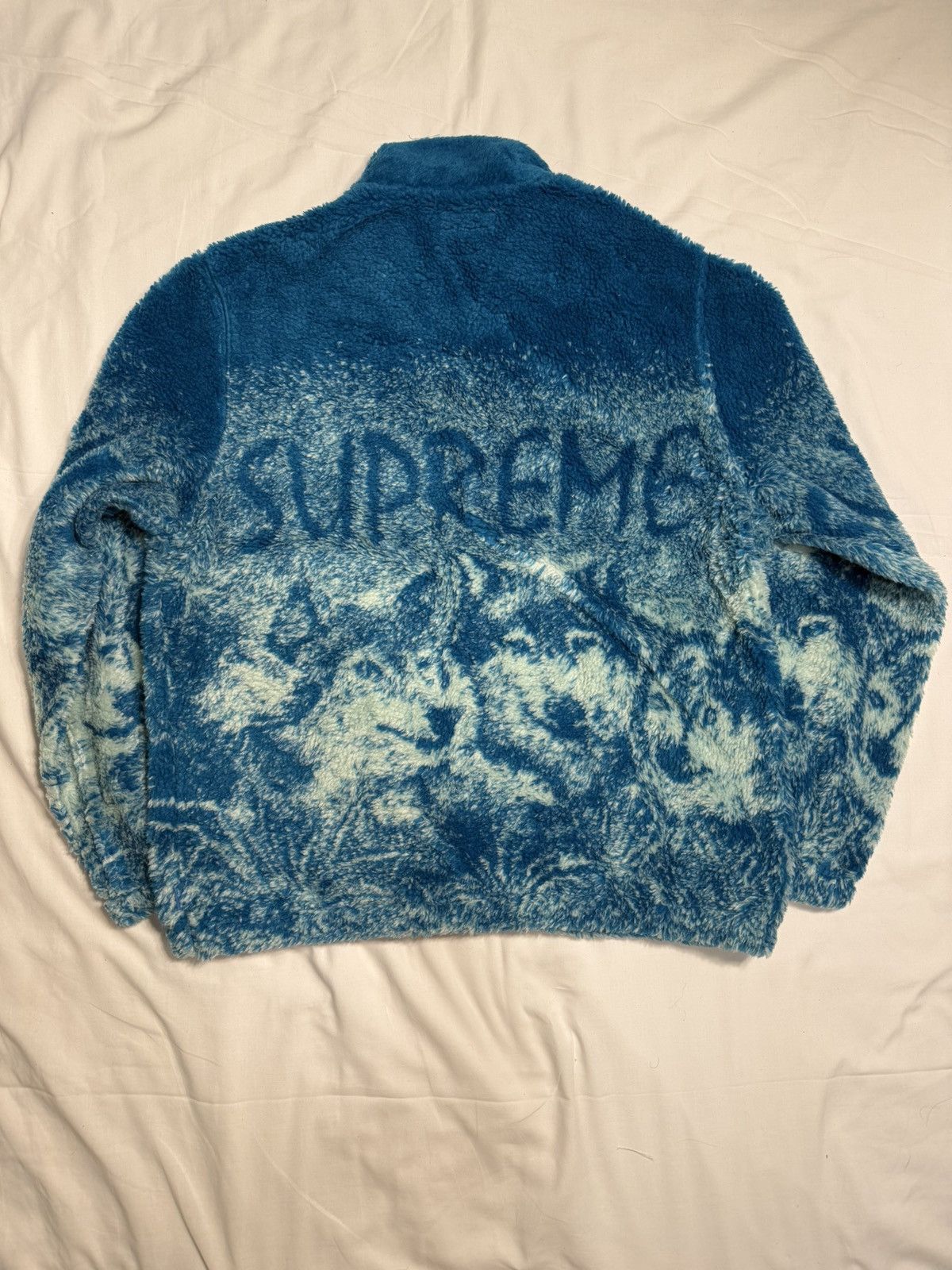 Supreme Supreme Wolf Dark Teal Blue Fleece Jacket SS19 Size US L / EU 52-54 / 3 - 4 Thumbnail
