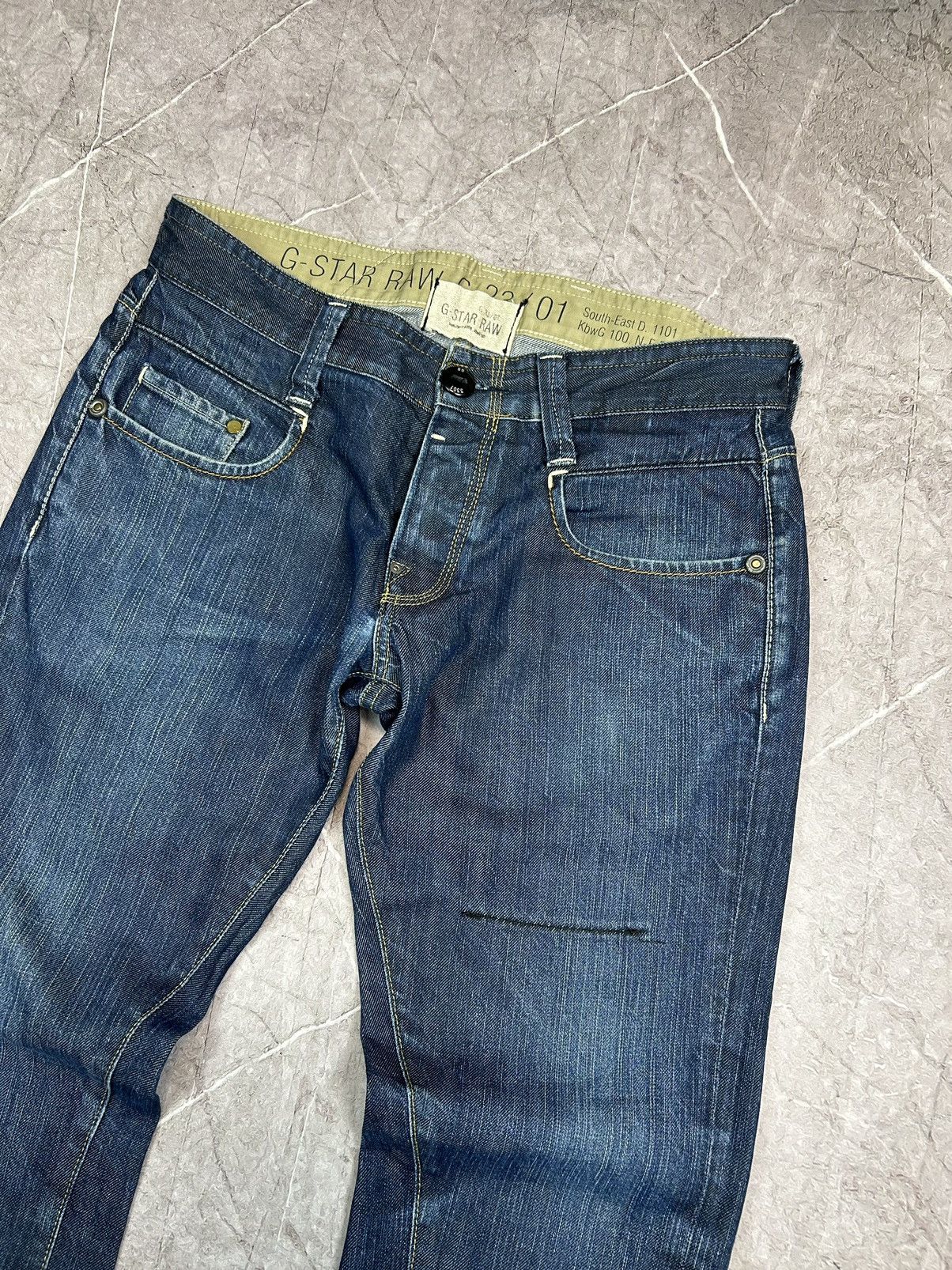 G-Star × Japanese Brand G-Star Raw Jack Dirty Wash Jeans Size US 33 - 8 Thumbnail