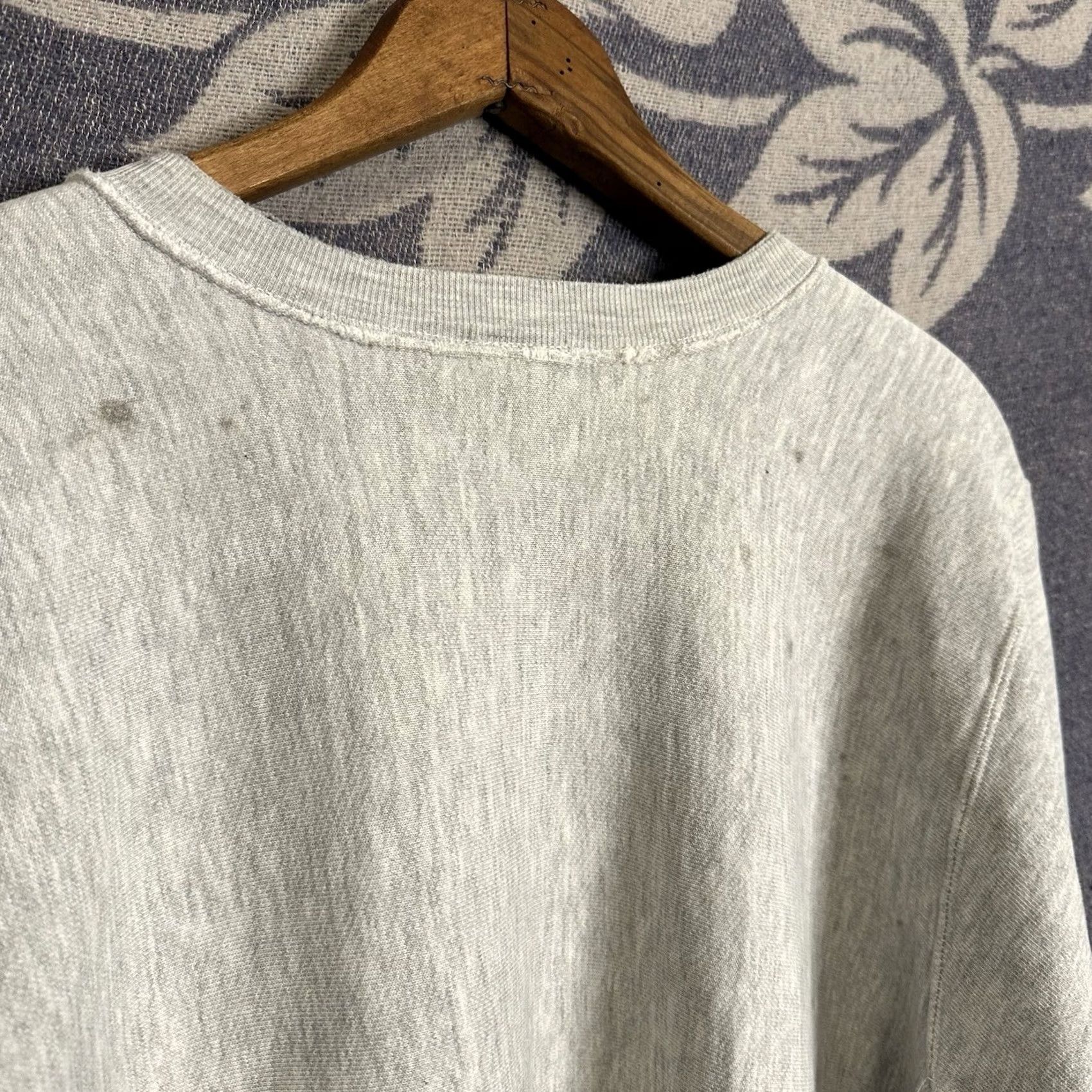 Vintage VINTAGE 90s Reverse Weave Sweatshirt Mens XL Gray Crew Neck Pullover Heavyweight Distressed USA Made Size US XL / EU 56 / 4 - 7 Thumbnail