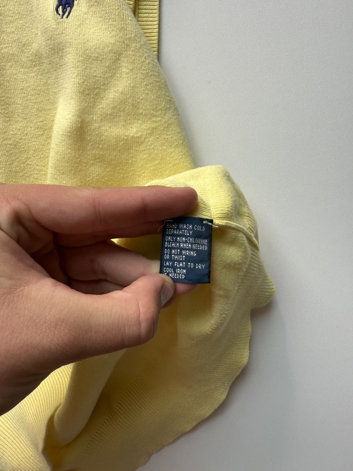 Polo Ralph Lauren × Vintage LACOSTE YELLOW COTTON SWEATER VEST WITH V-NECK AND RIBED HEM Size US M / EU 48-50 / 2 - 7 Thumbnail
