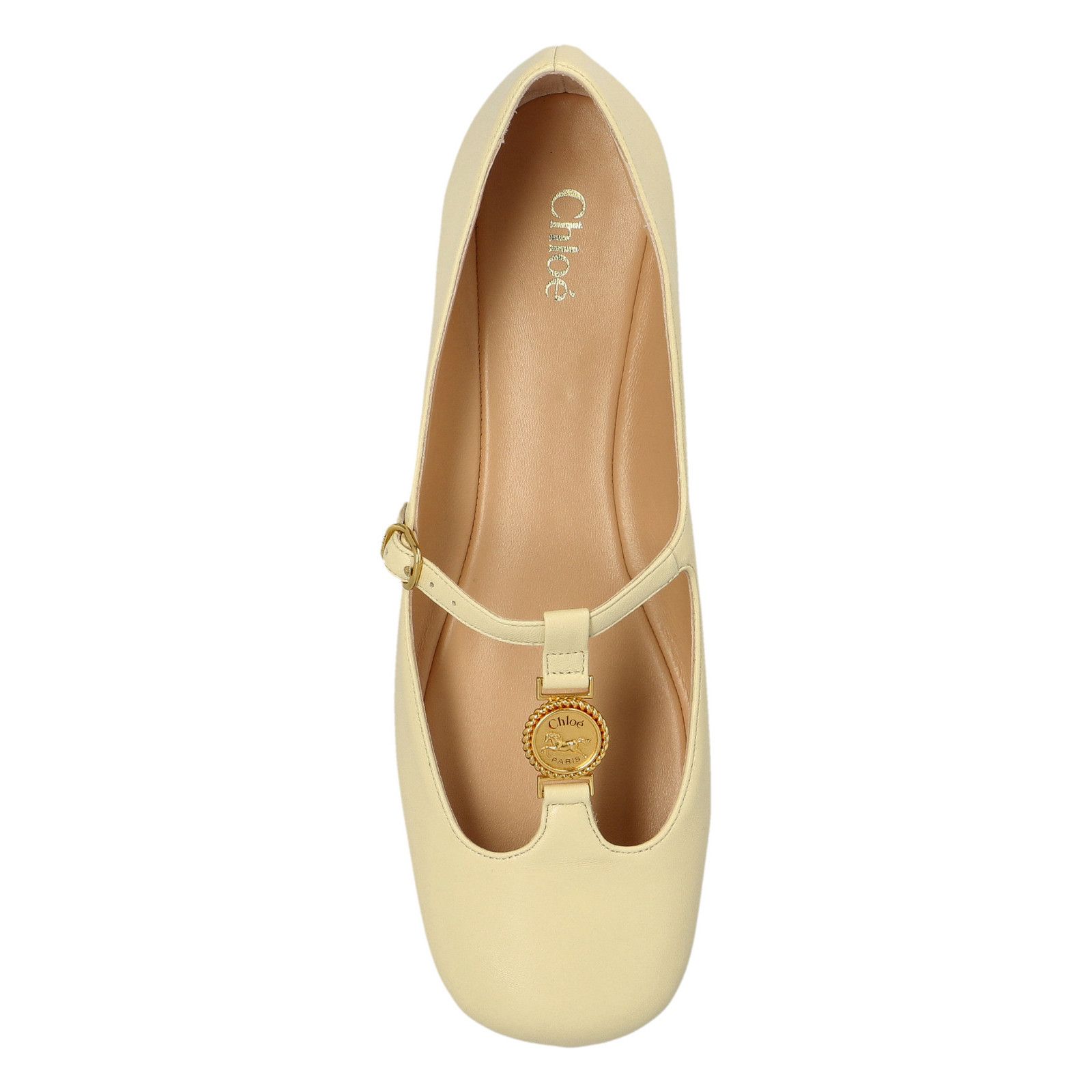 Chloe Chloe Leonare Cream Leather Ballerina Flats New & Authentic Size US 9 / IT 39 - 4 Thumbnail