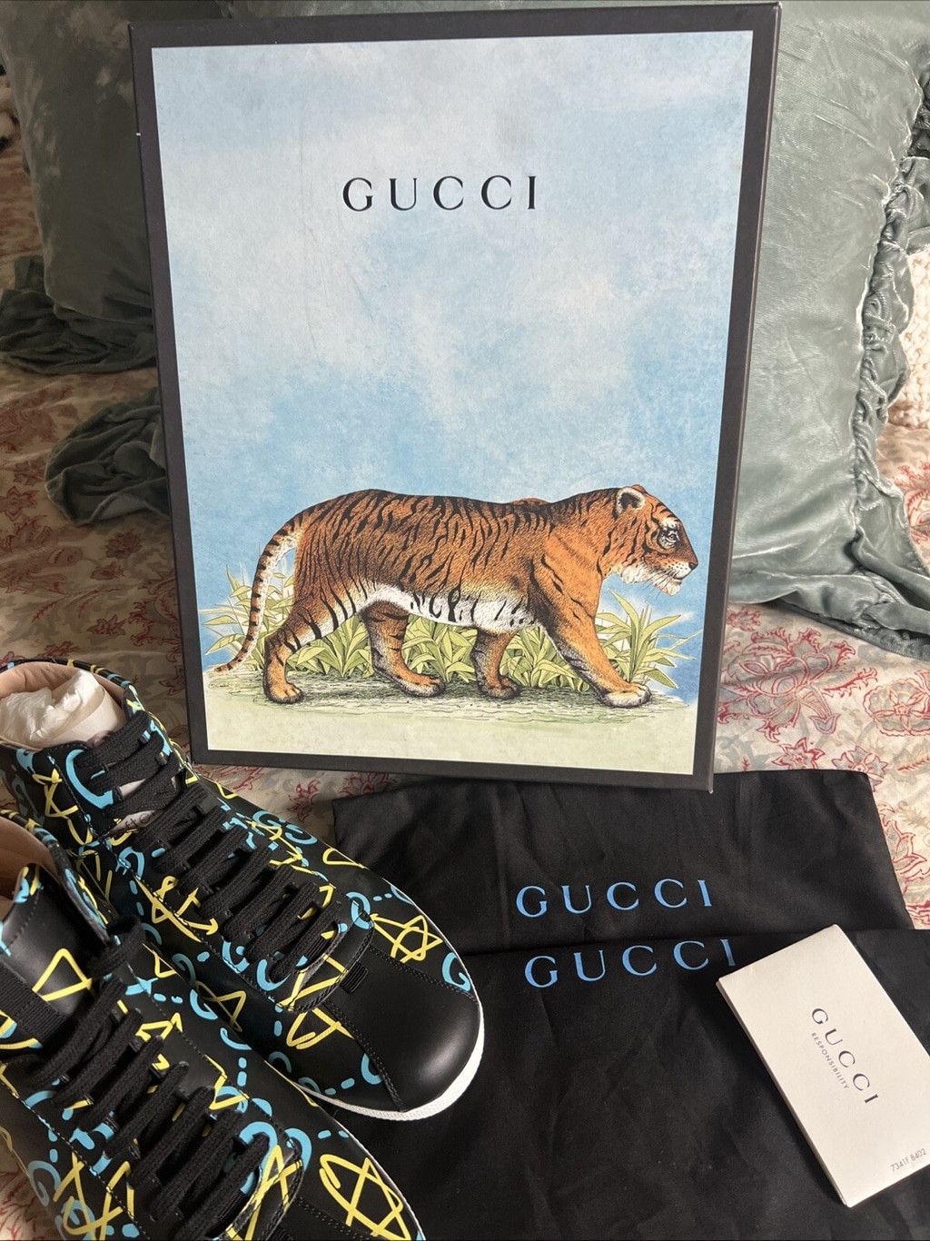 Gucci Gucci Ghost High Top Sneakers Apollo Limited Edition 9 Men Size US 9 / EU 42 - 4 Thumbnail