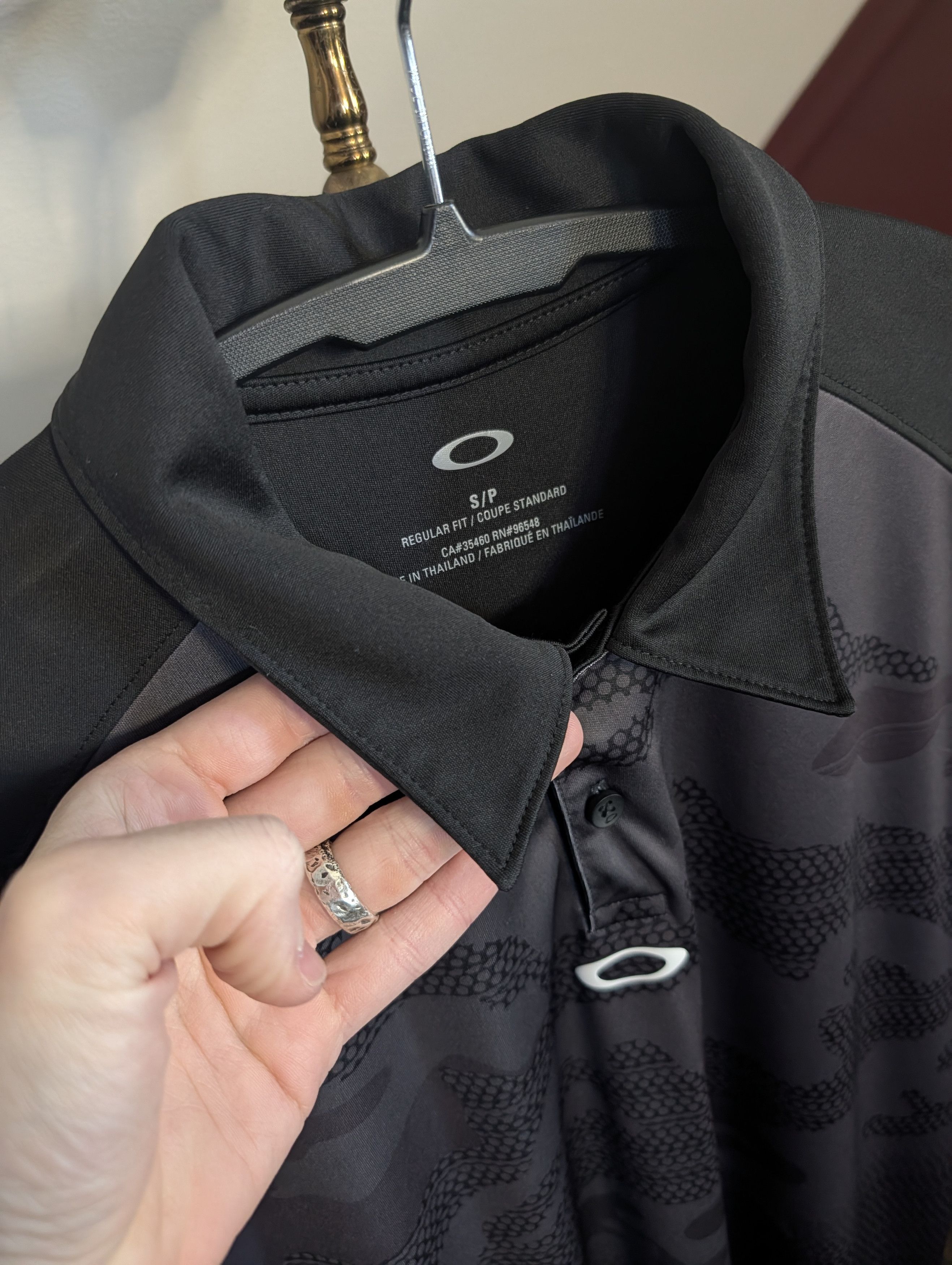 Oakley Black/gray Camo O logo print Eyewear polo shirt S Size US S / EU 44-46 / 1 - 4 Thumbnail